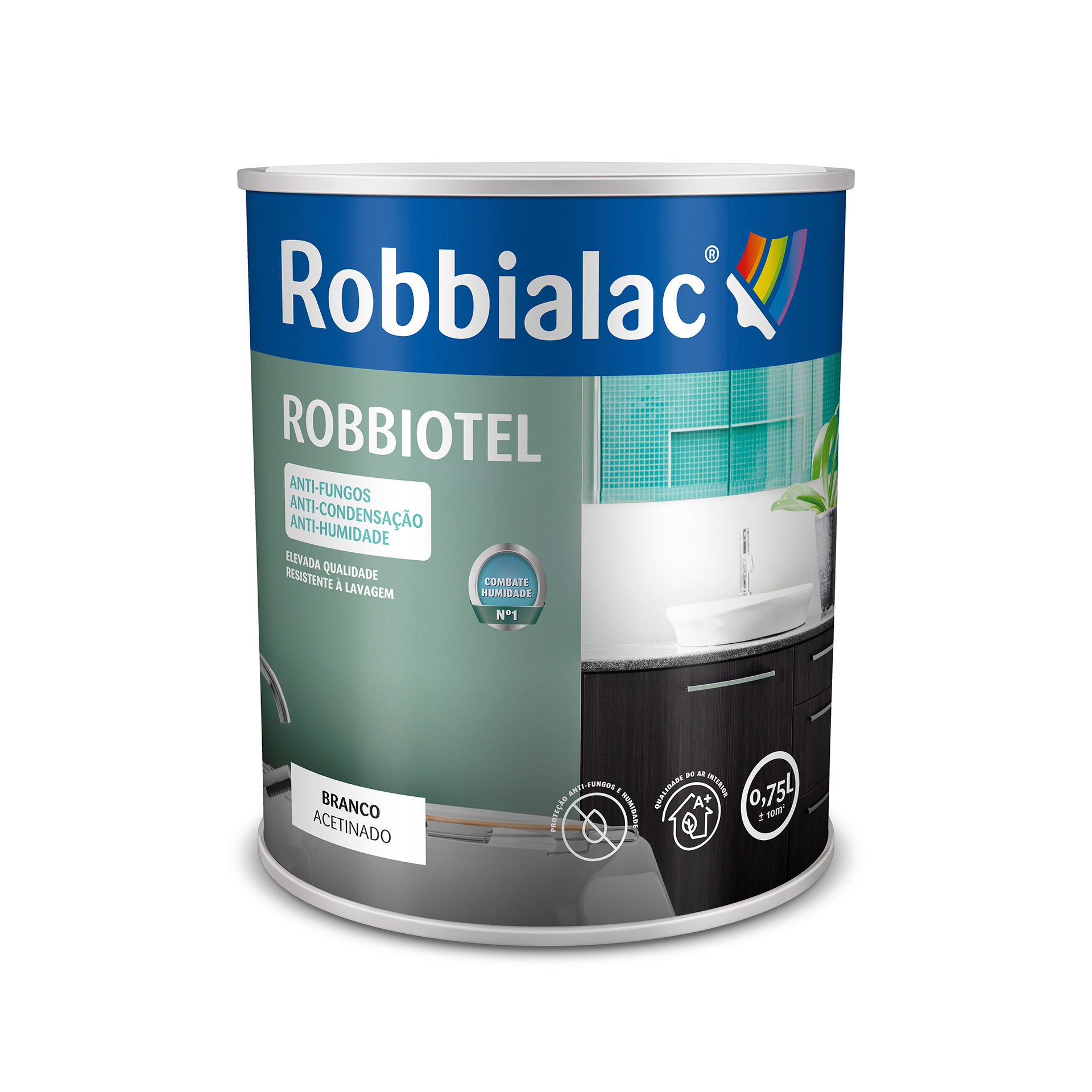Tinta Anti-Fungos Aquoso Mate BR 750ML ROBBIALAC