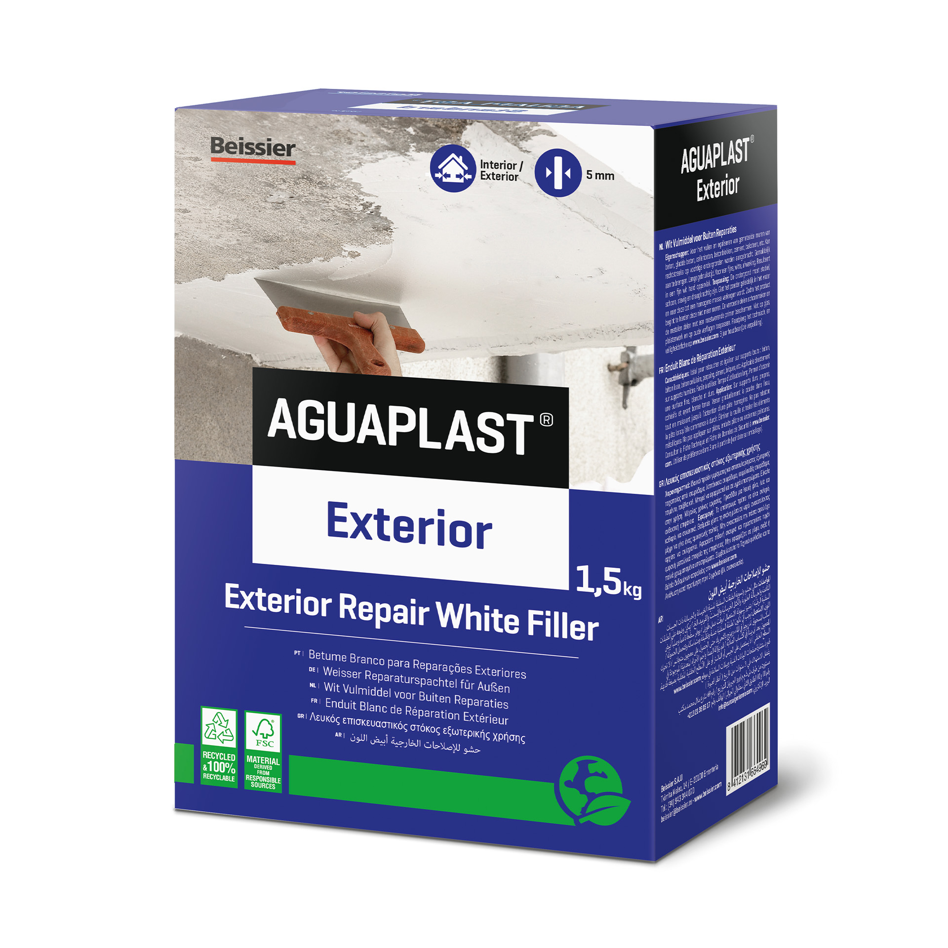 Massa em pó Exterior 1,5KG AGUAPLAST