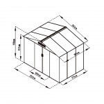 Abrigo Metal Cambridge Castanho 4,72 M2 GARDIUN Abrigo Metal Cambridge Castanho 4,72 M2 GARDIUN