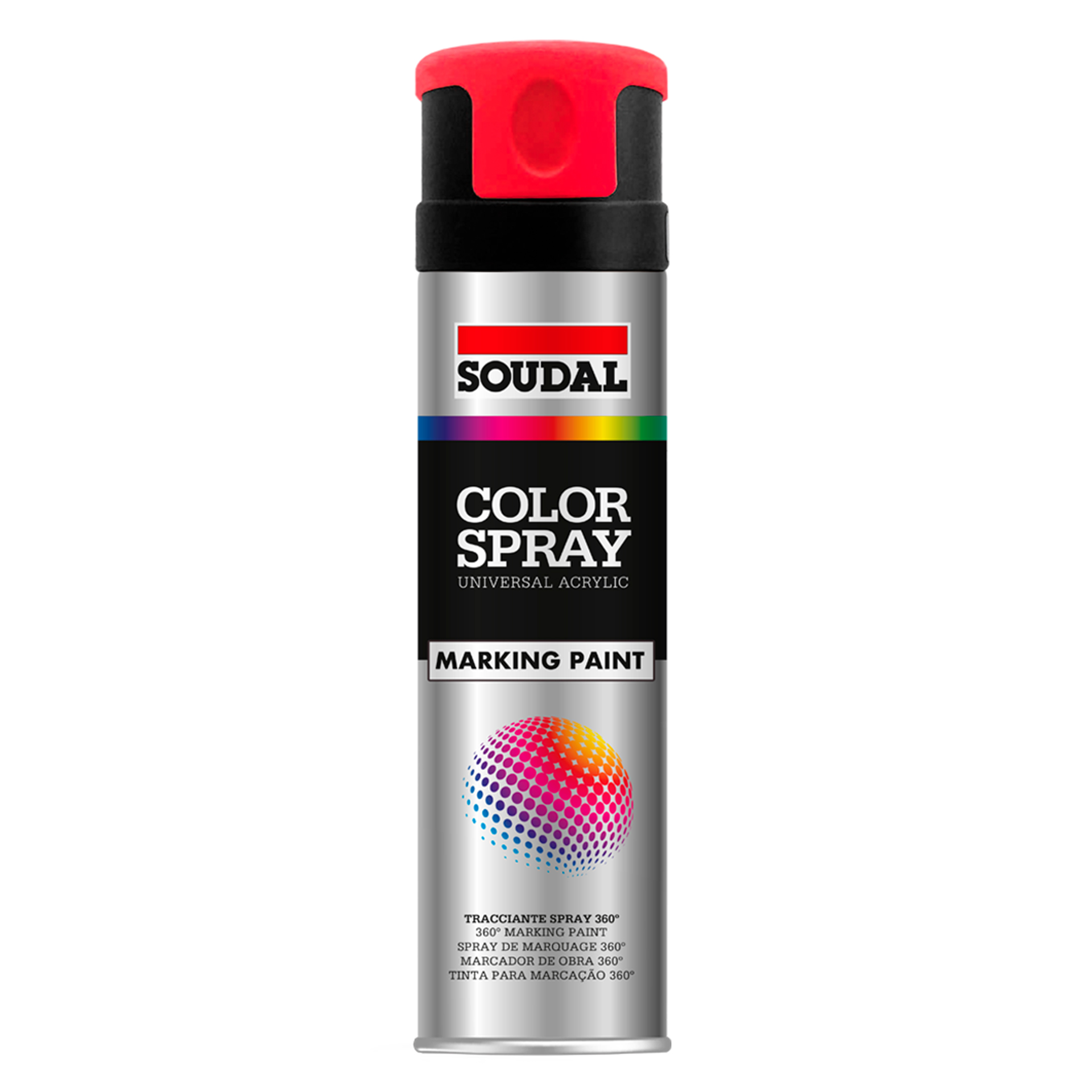 Spray Pintura Marking Paint Preto 400 ML SOUDAL