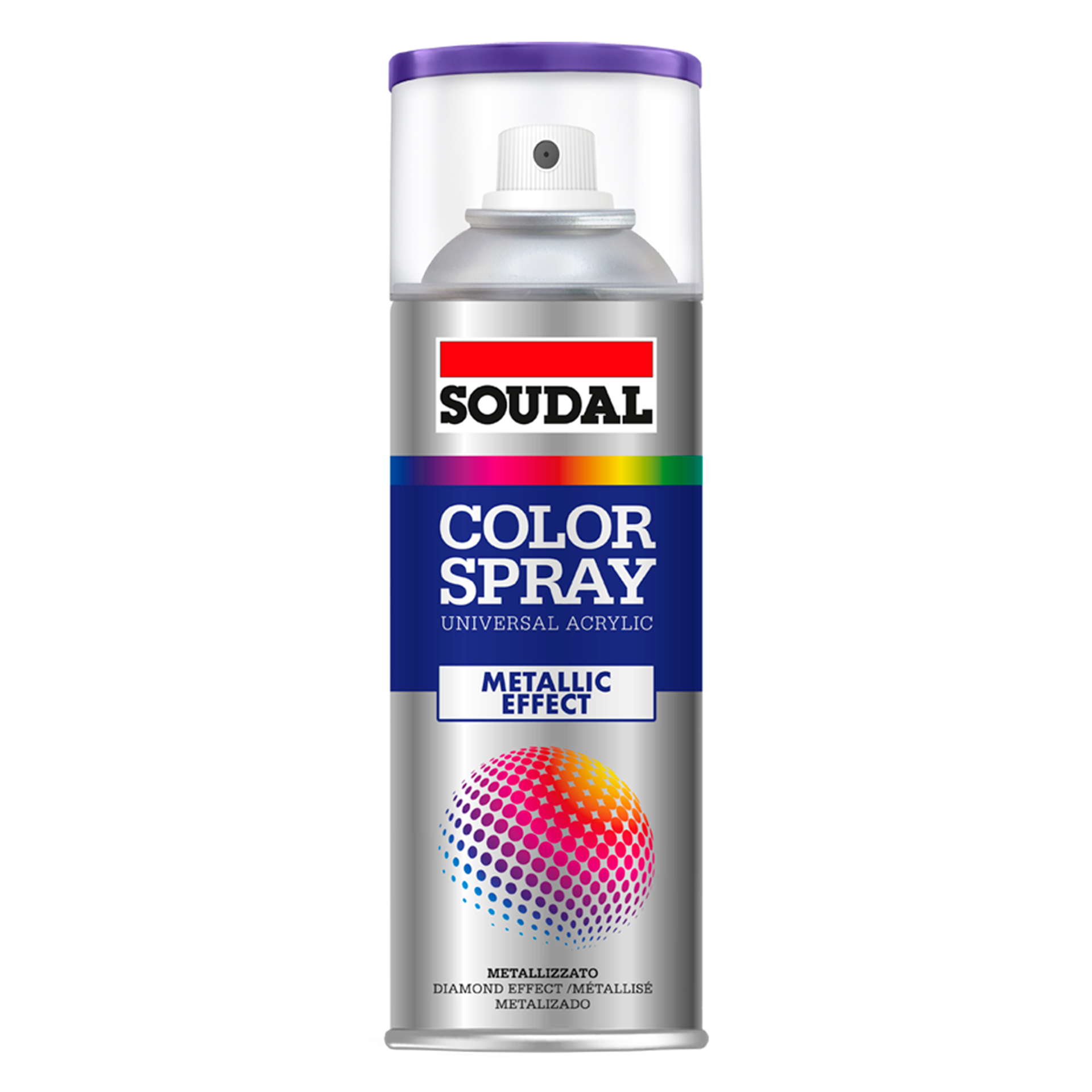 Spray Pintura Metallic Effects Prata 400 ML SOUDAL
