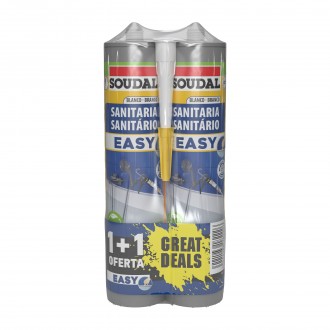Silicone Sanit Easy Pack 2 UN 400 ML SOUDAL Silicone Sanit Easy Pack 2 UN 400 ML SOUDAL