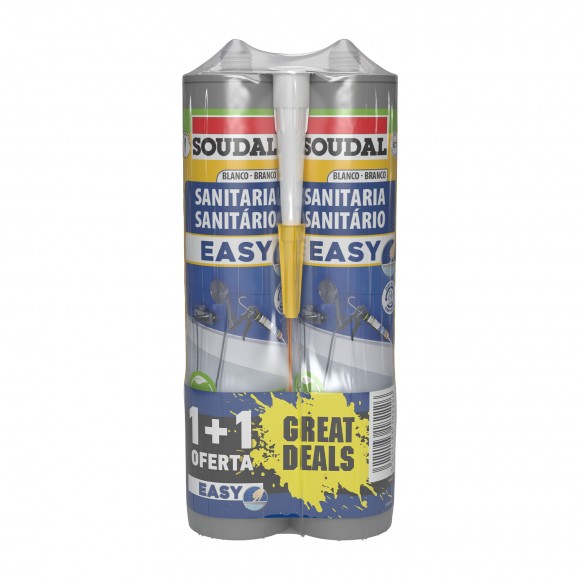 Silicone Sanit Easy Pack 2 UN 400 ML SOUDAL