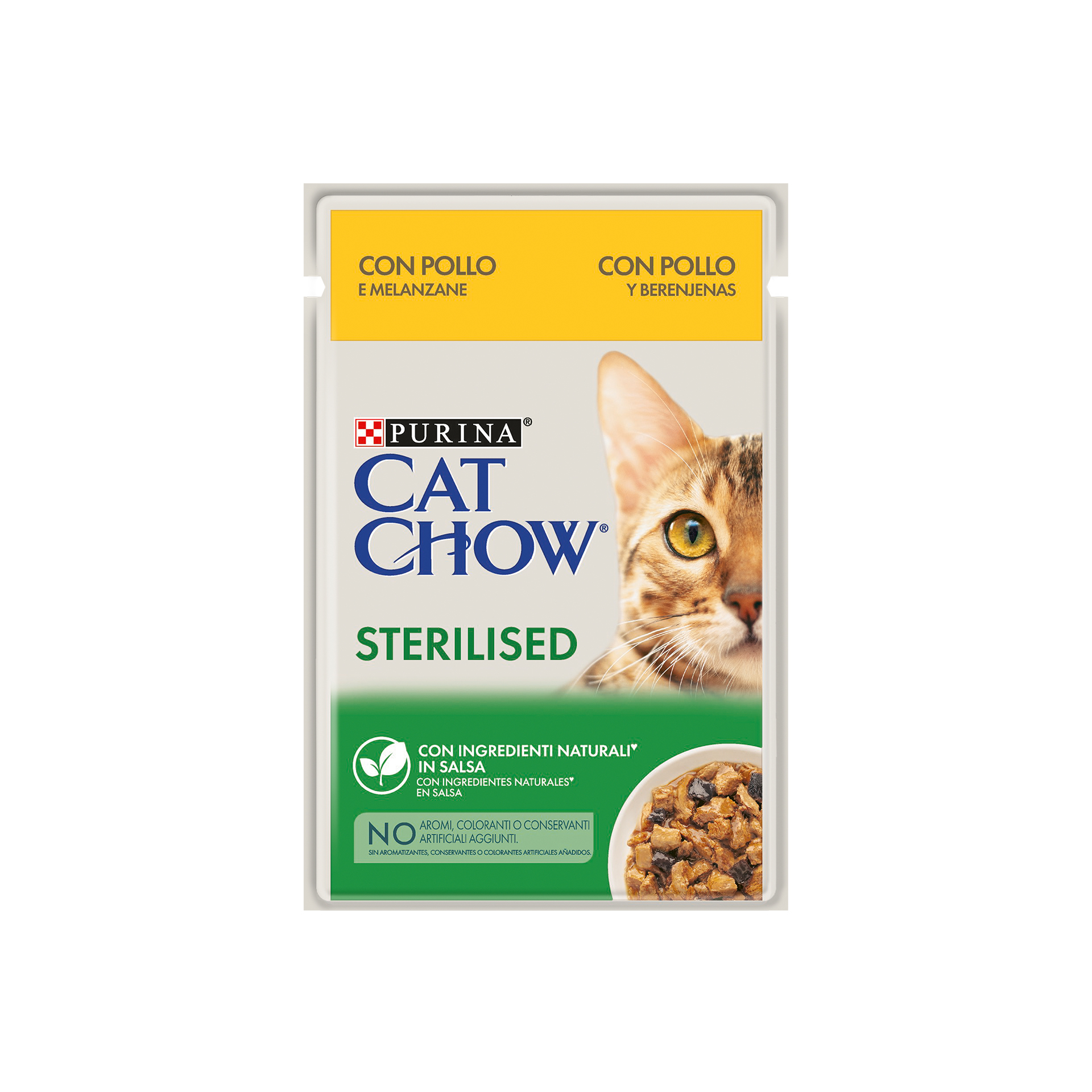 ALIMENTO HÚMIDO PARA GATO FRANGO E BERINGELA 85 G