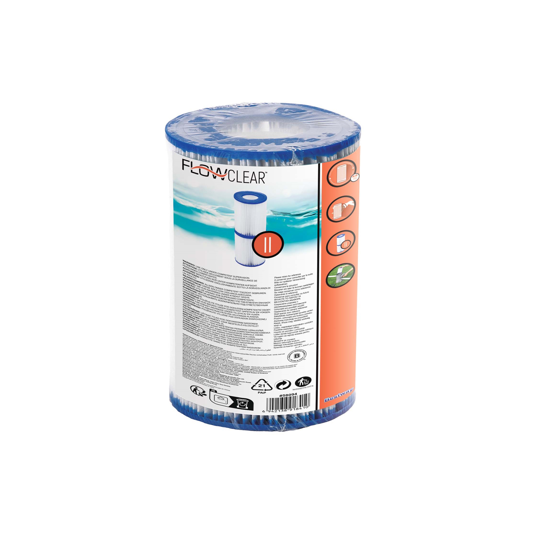 Cartucho II Para Filtro 2 UN BESTWAY