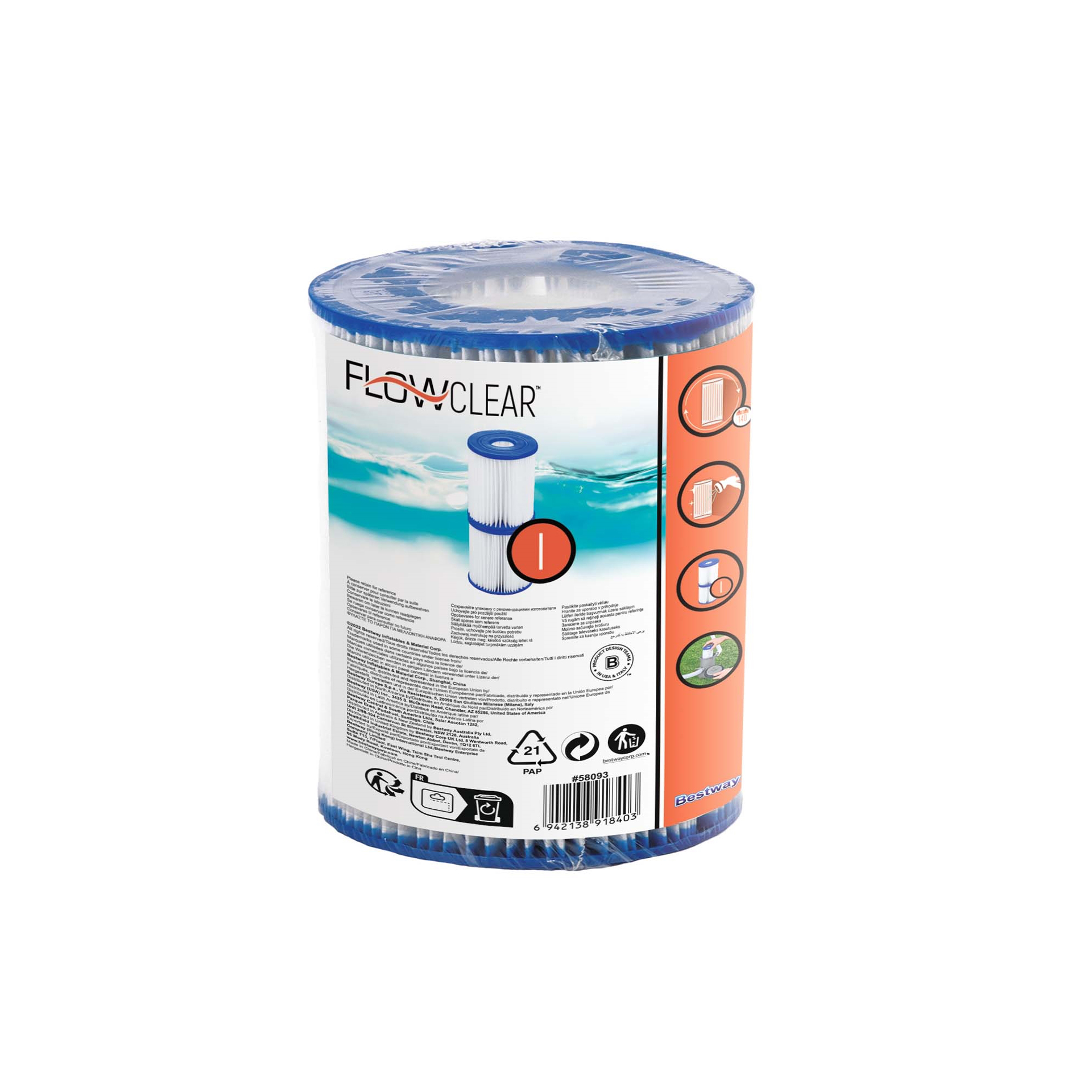 Cartucho I Para Filtro 2 UN BESTWAY