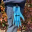 Luva De Jardim em Poliester e Latex Azul T7