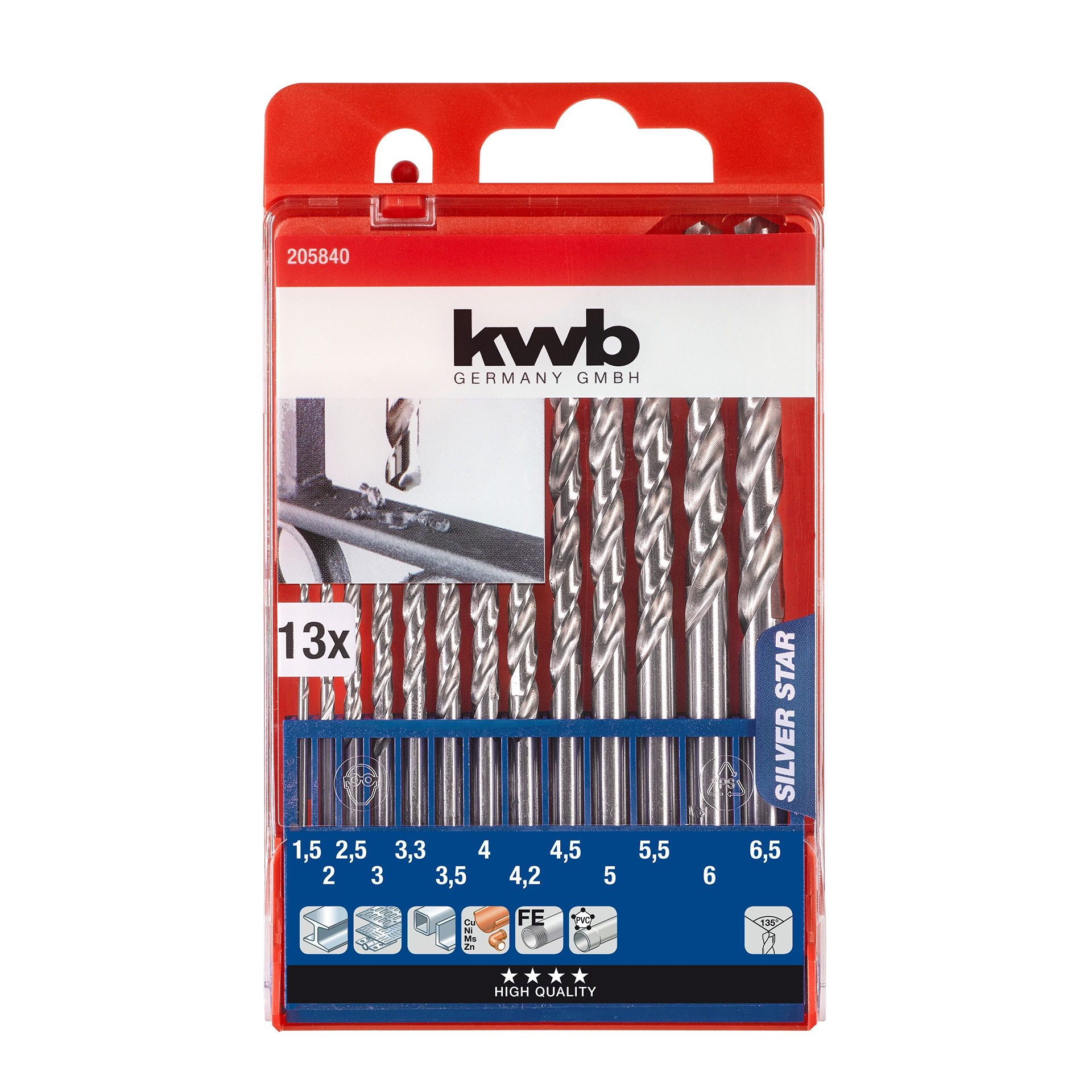 Conj 13UN Brocas HSS-G 1,5-6,5 KWB