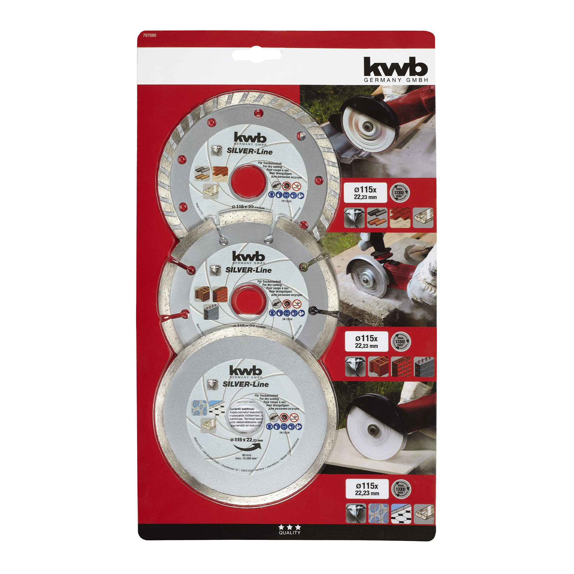 DISCOS DIAMANTE SORTIDO 3UN 115MM