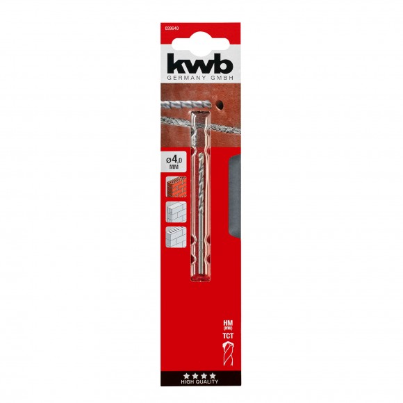 Broca para pedra 4.0MM KWB