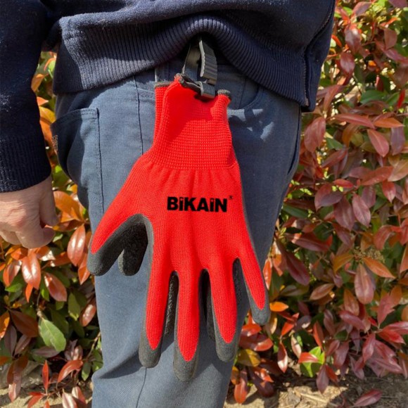 Luva De Jardim em Poliester e Latex Vermelha T8 Luva De Jardim em Poliester e Latex Vermelha T8