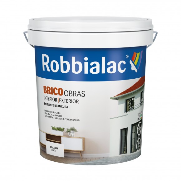 Tinta Brico Obras Int/Ext Mate 15L ROBBIALAC