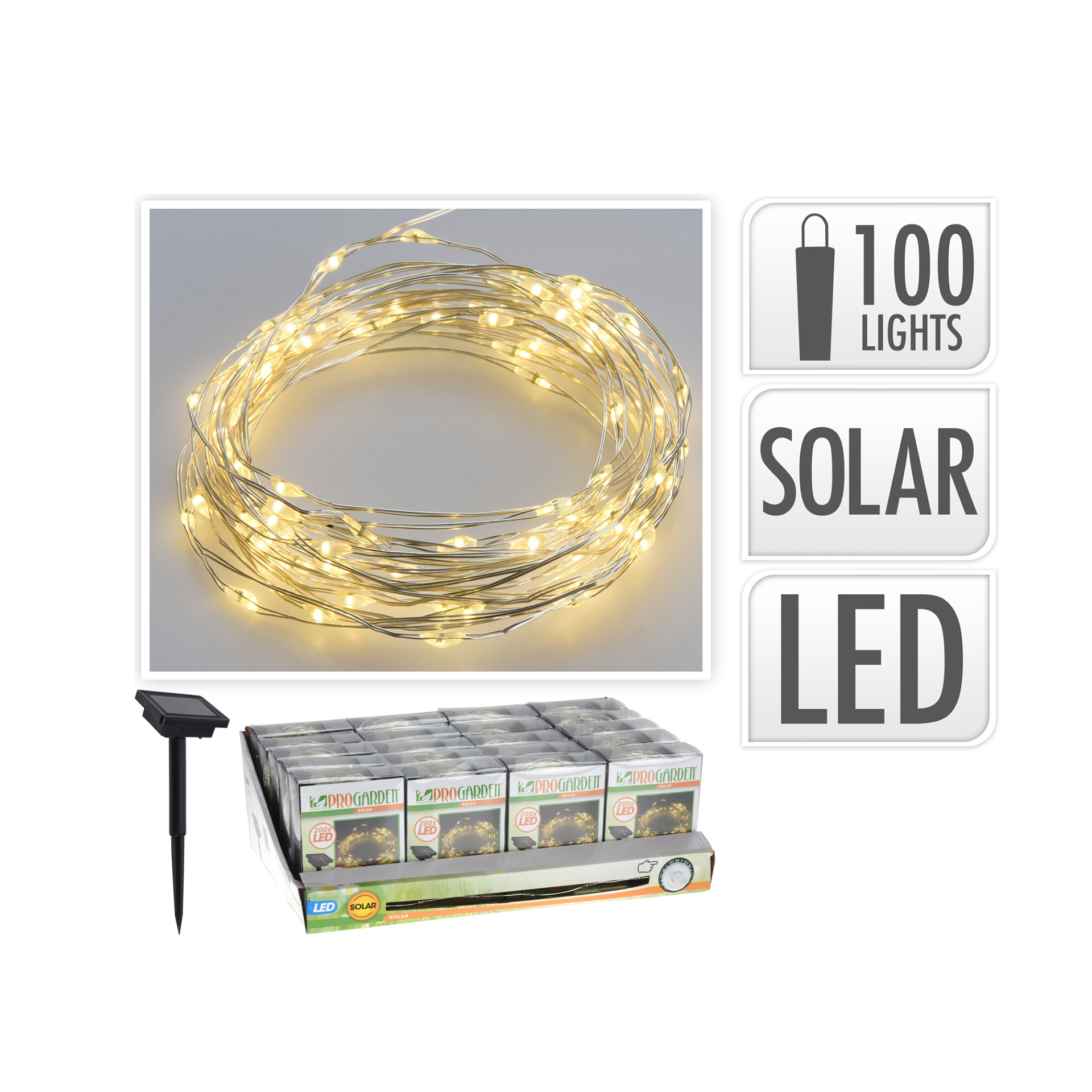 Luzes Solares Led 100 Peças PROGARDEN