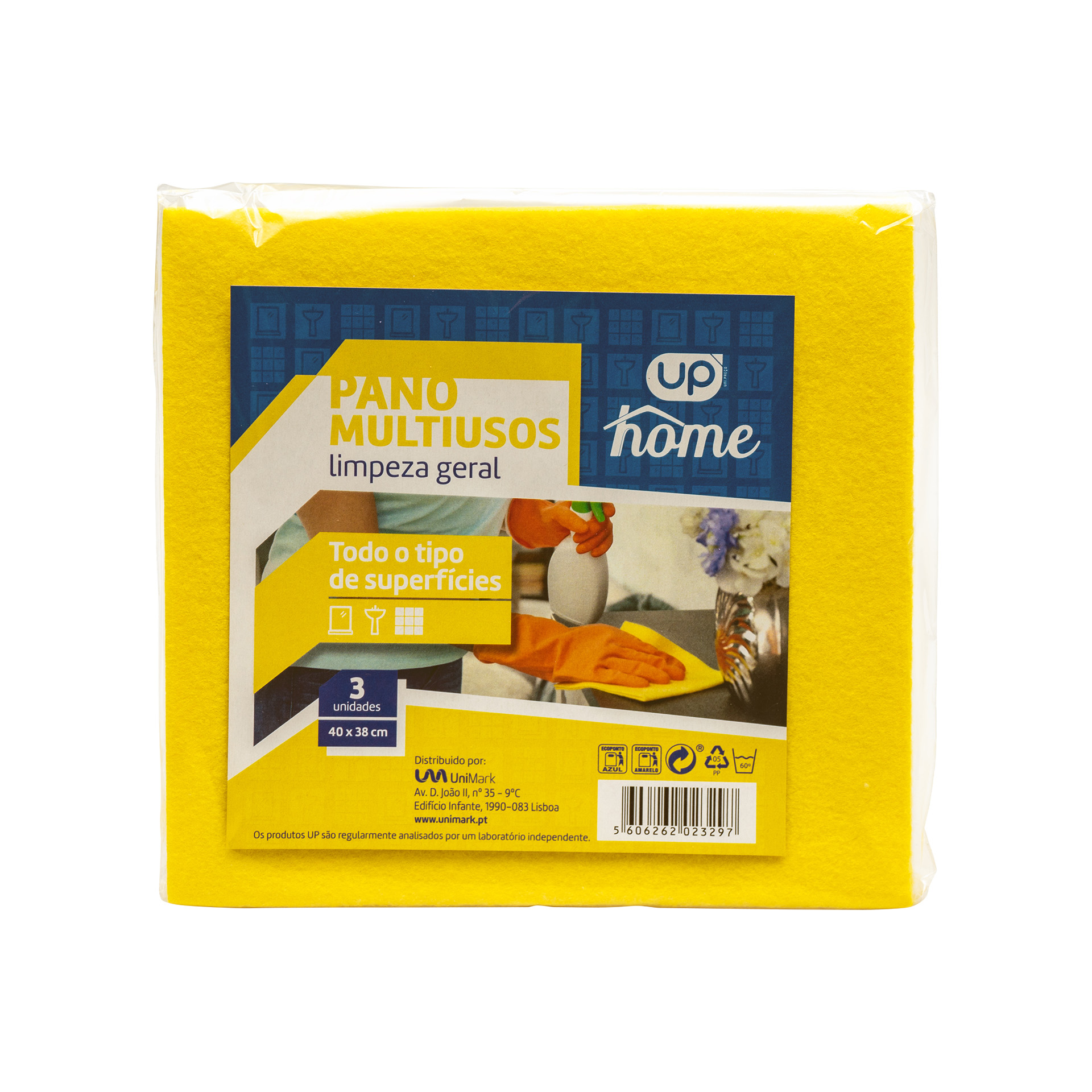 Pano Multiusos Amarelo 3 UN UP