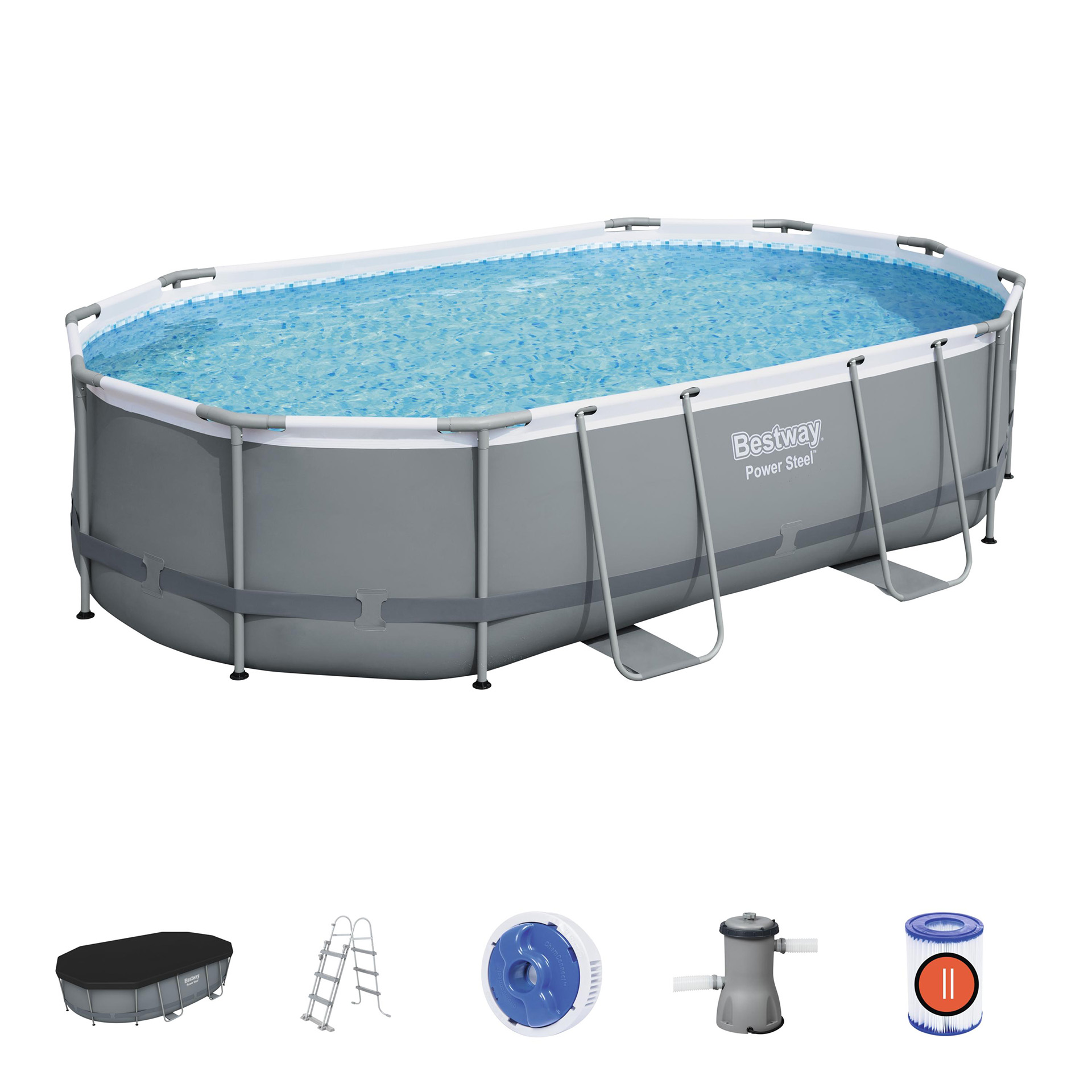 Piscina Power Steel 488X305X107 CM BESTWAY