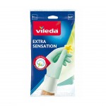 Luva Latex Interior Algodão Pequeno/ Médio VILEDA Luva Latex Interior Algodão Pequeno/ Médio VILEDA