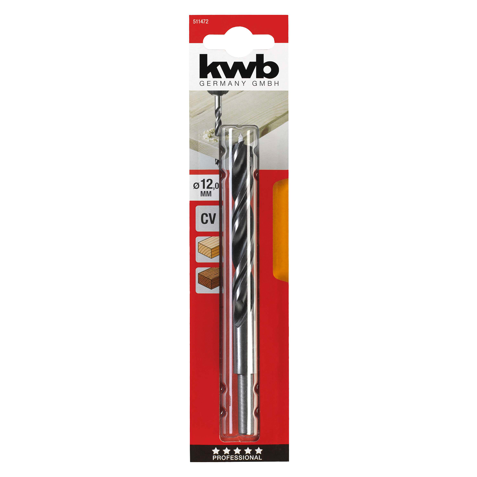 Broca para madeira 12.0MM KWB
