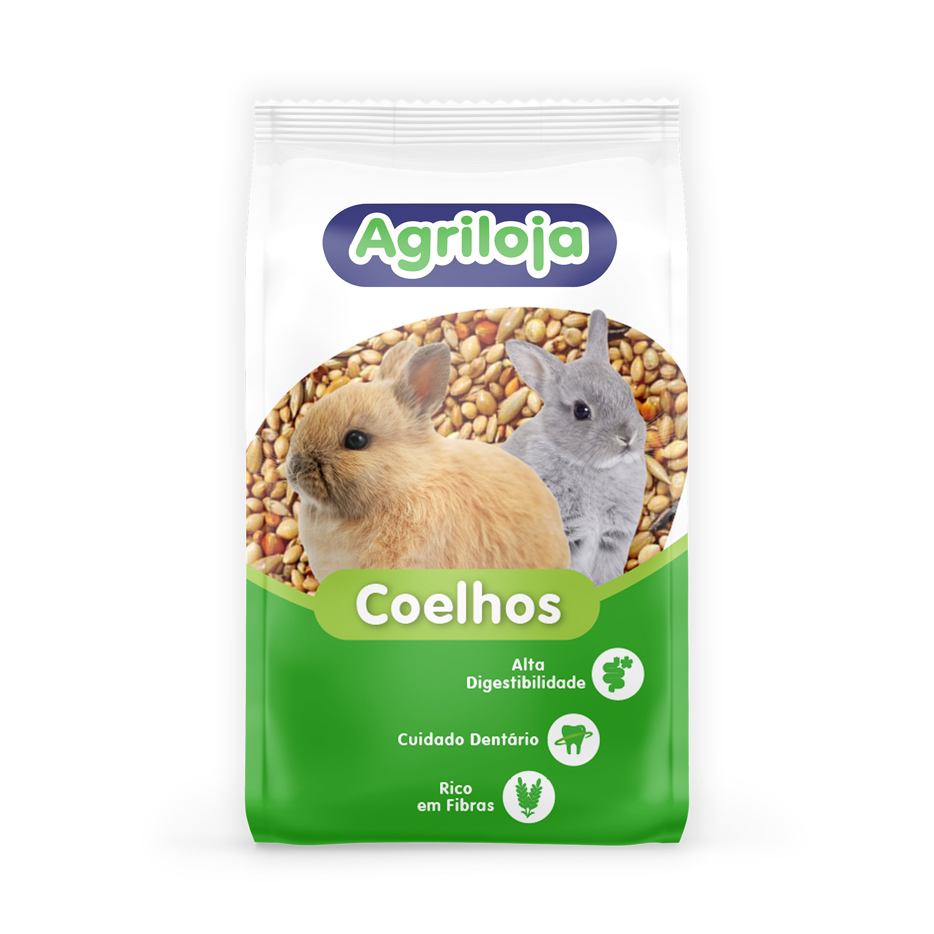 Alimento P/Coelho Mistura 1 KG AGRILOJA