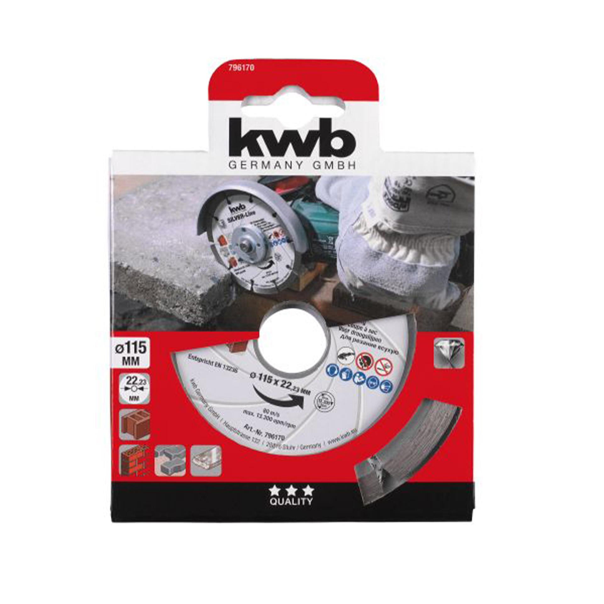 Disco diamante 115X22,23MM KWB