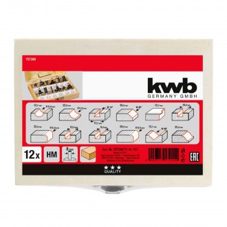 Kit 12 Fresas Sortidas 8MM KWB