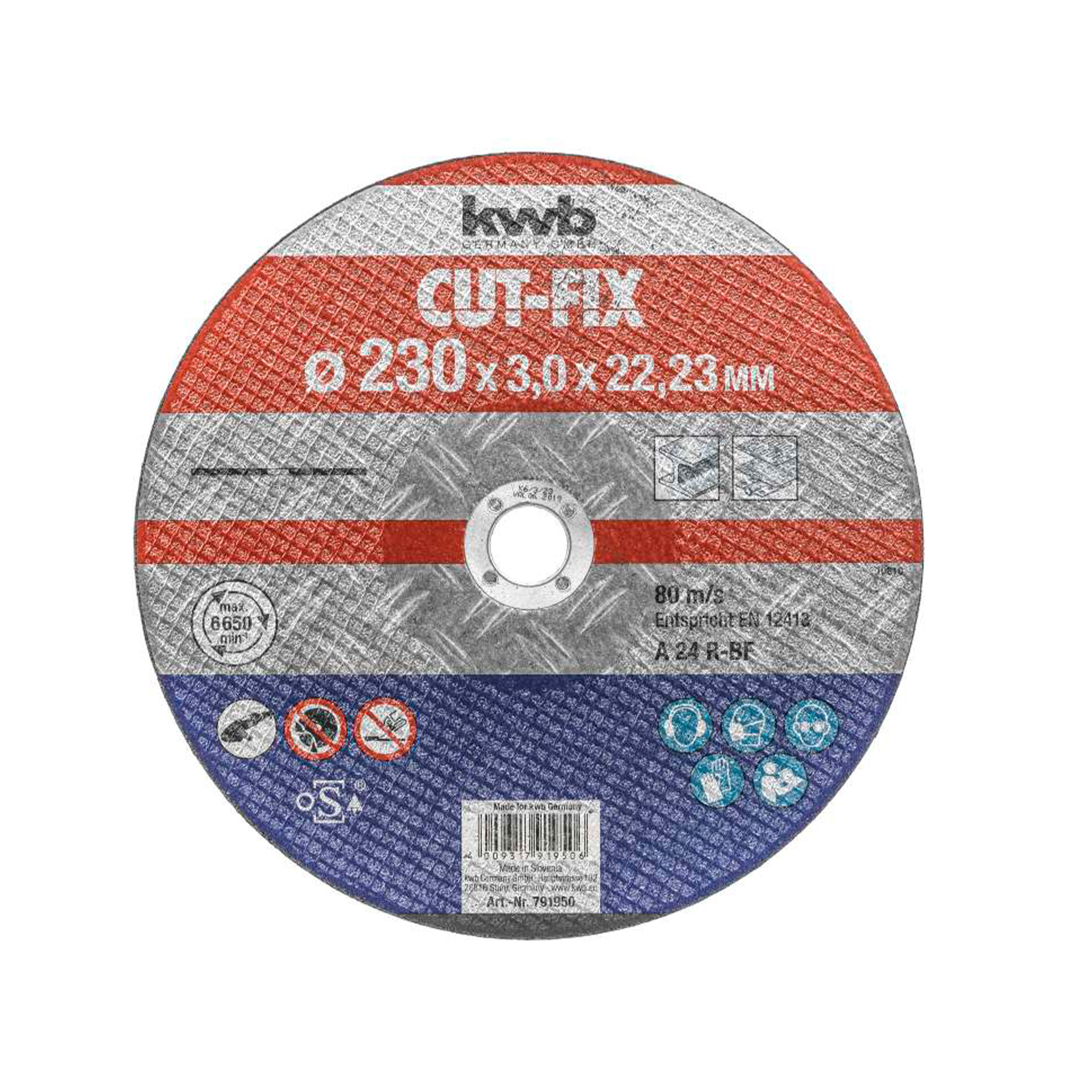 Disco CutFix Recto metal 230X3X22 KWB
