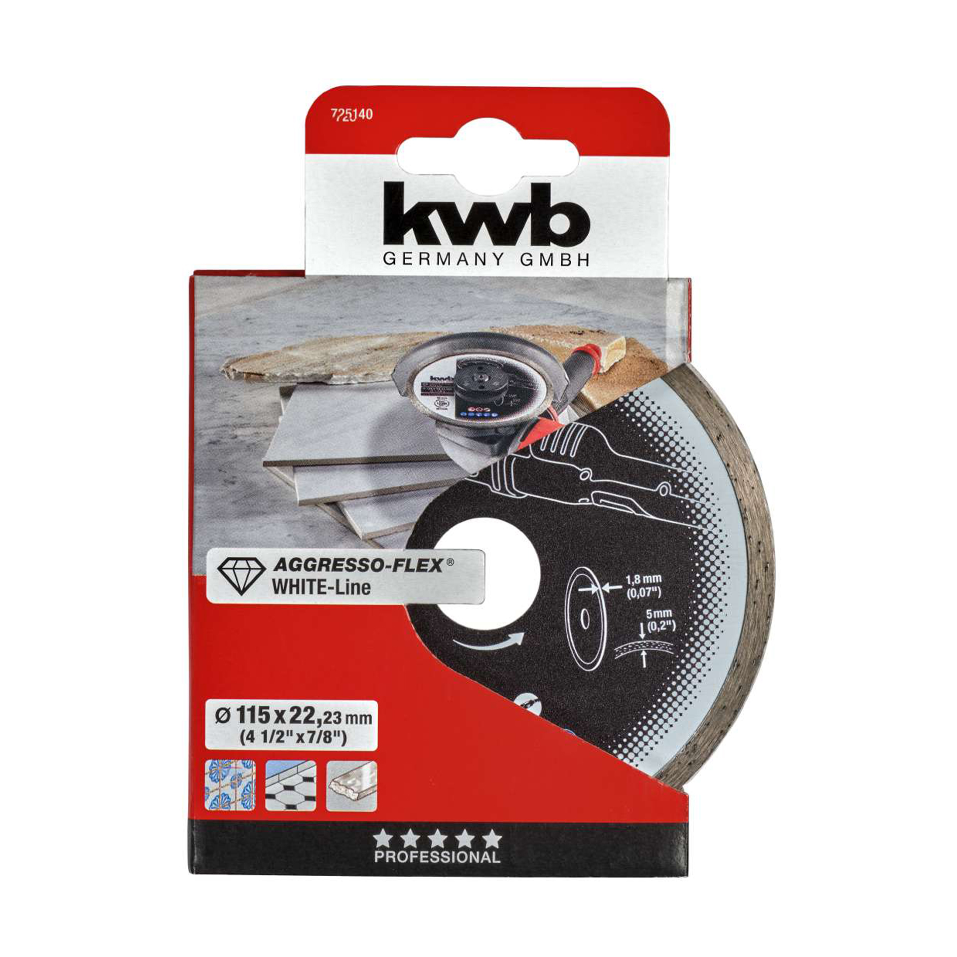 Disco Diamante 115MM 5MM ceramica KWB