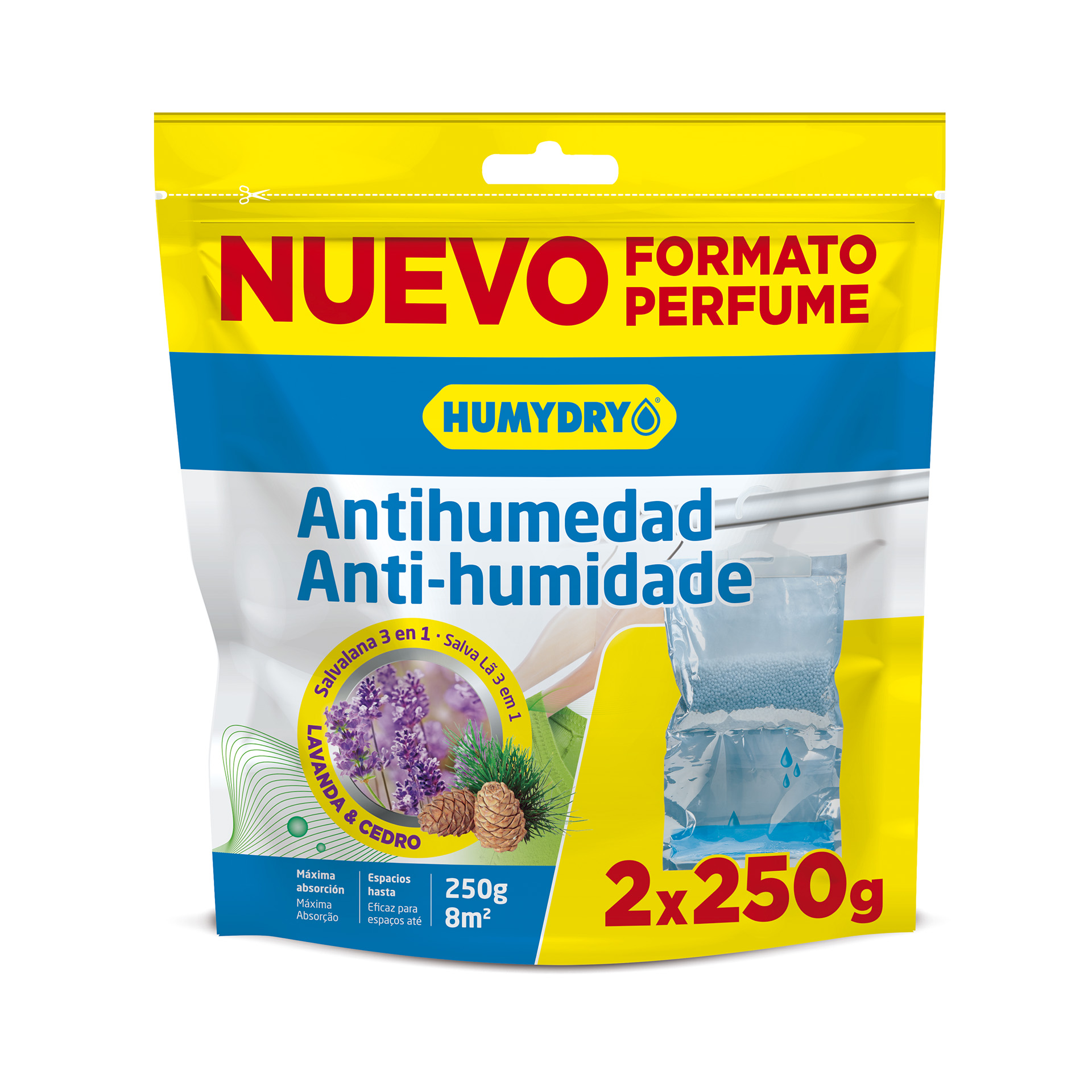 Cabide Anti-Húmidade Salva Lã 2x250 G HUMYDRY