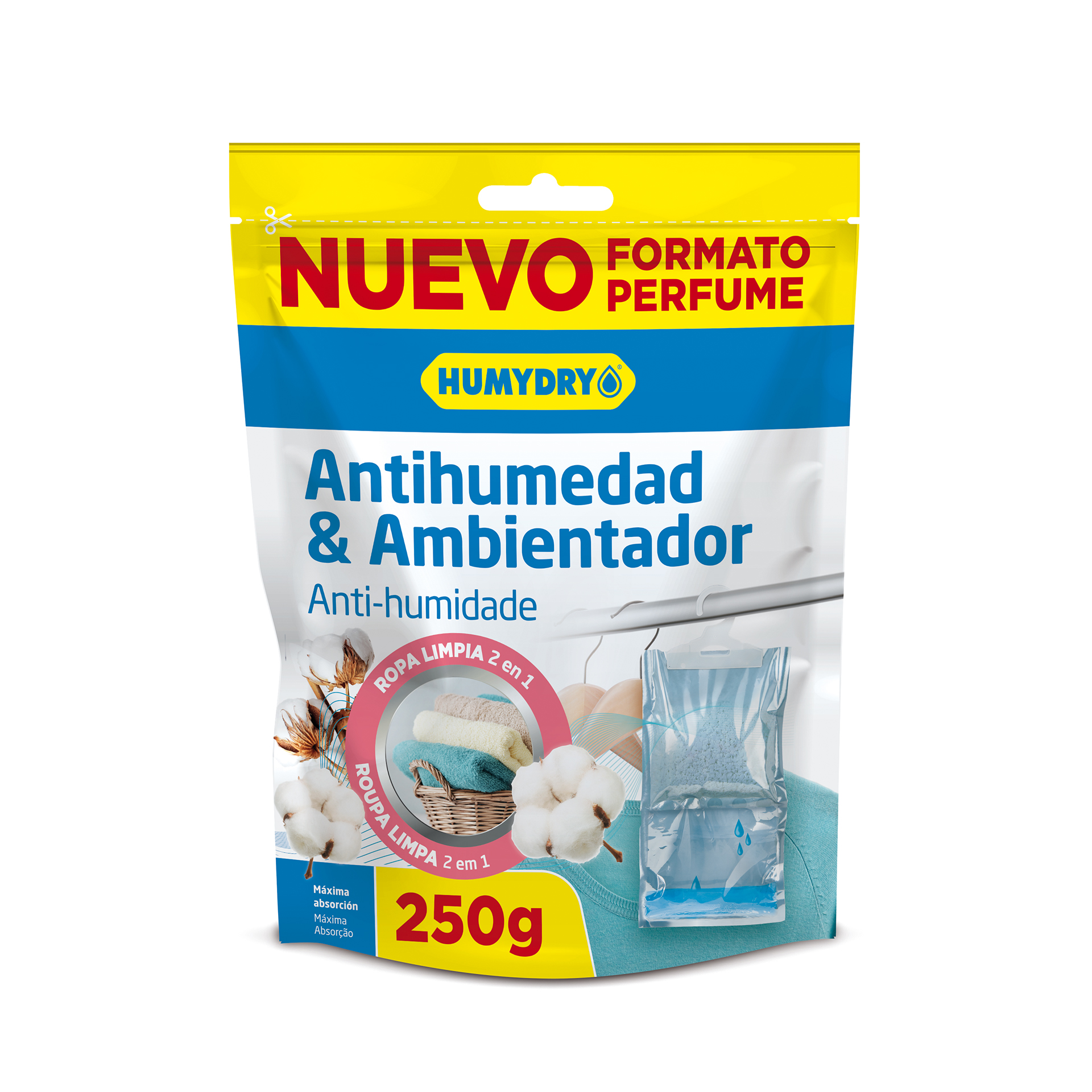 Cabide Anti-Húmidade Roupa Limpa 250 G HUMYDRY