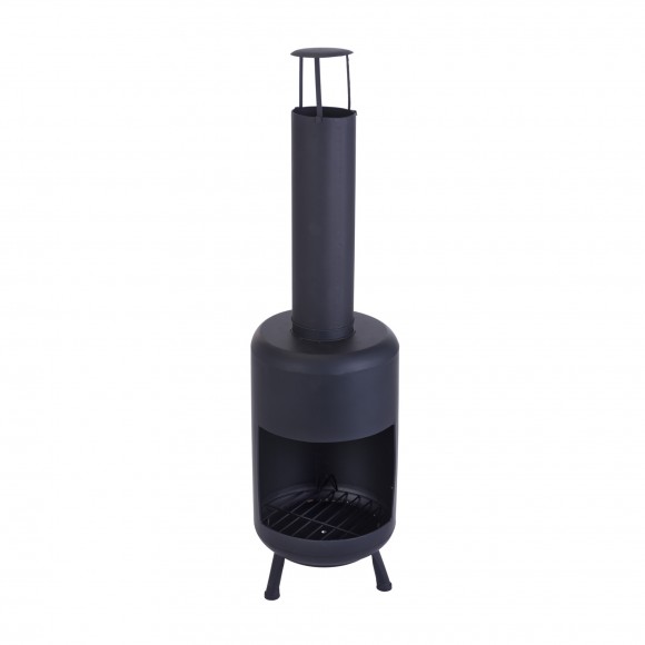 Braseiro Exterior preto 30X30X105cm