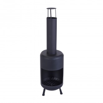 Braseiro Exterior preto 30X30X105cm