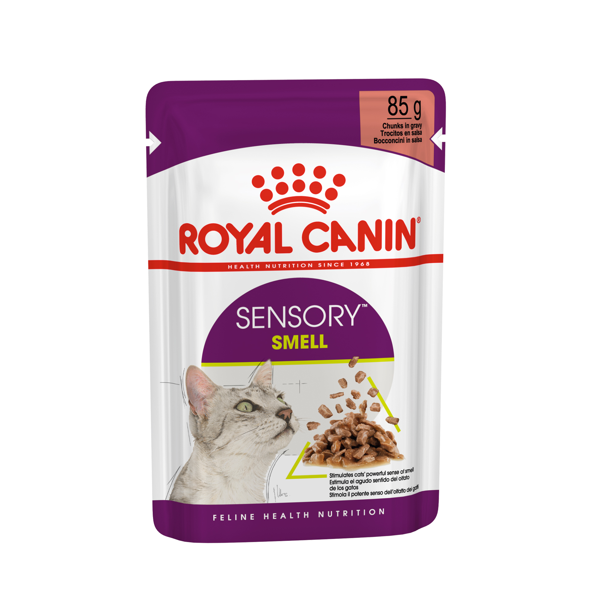 ALIMENTO HÚMIDO PARA GATO SENSORY SMELL GRAVY 85 G
