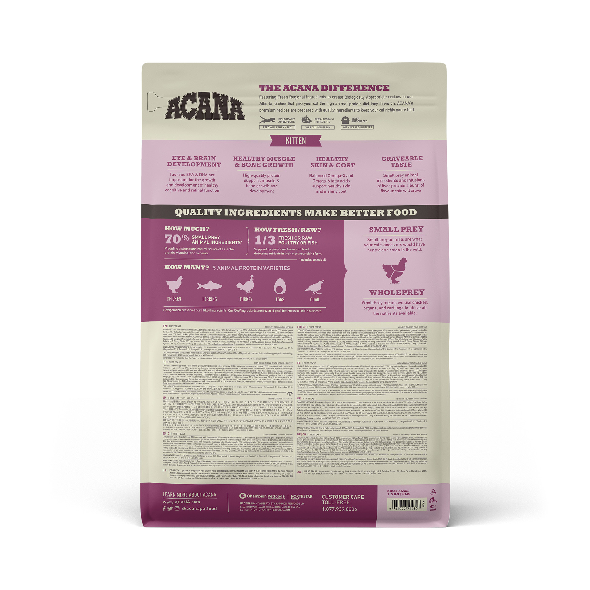 Alimento Para Gatinh Frst Feast Frang 1,8 KG ACANA