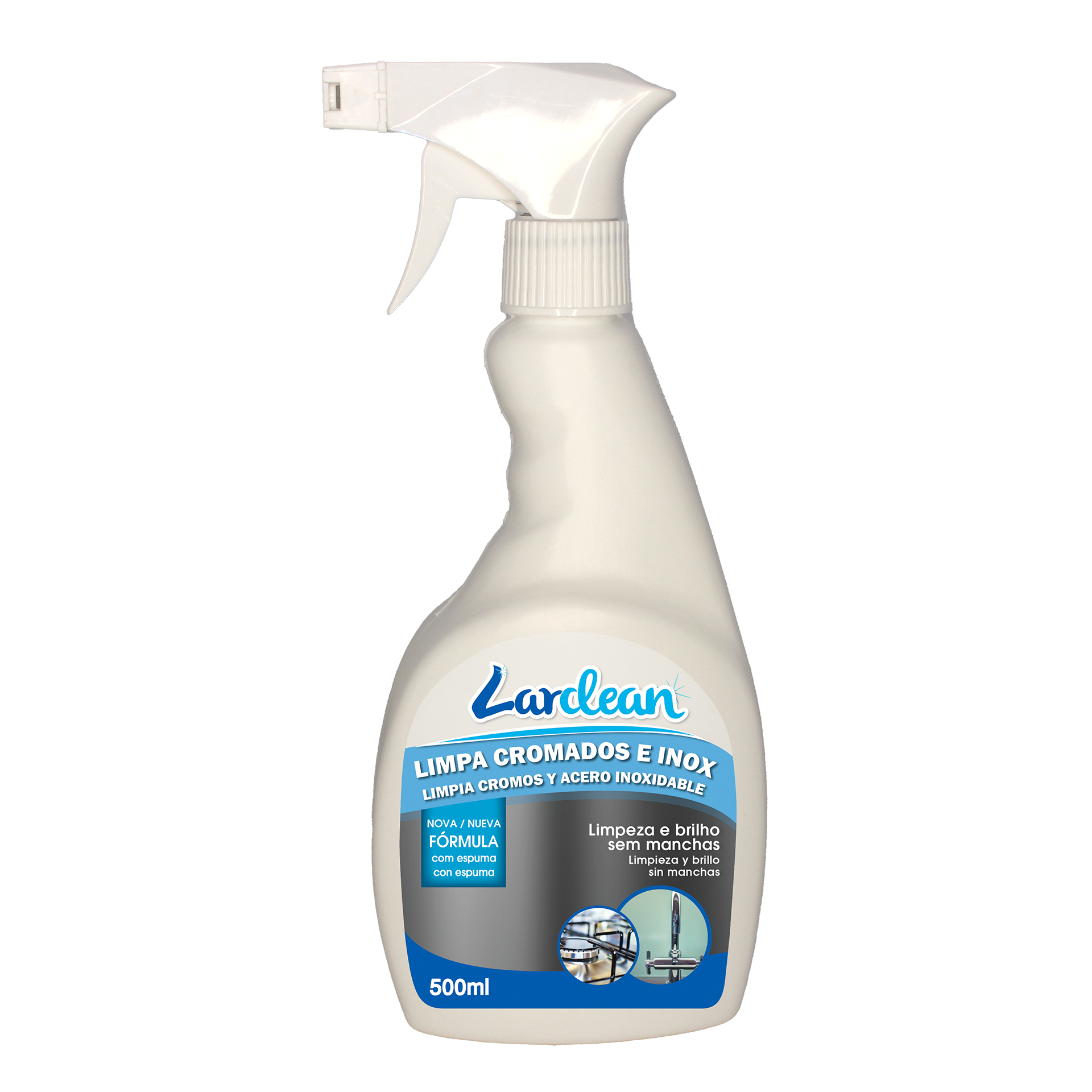 Spray Limpa Cromado/Inox 500 ML LARCLEAN