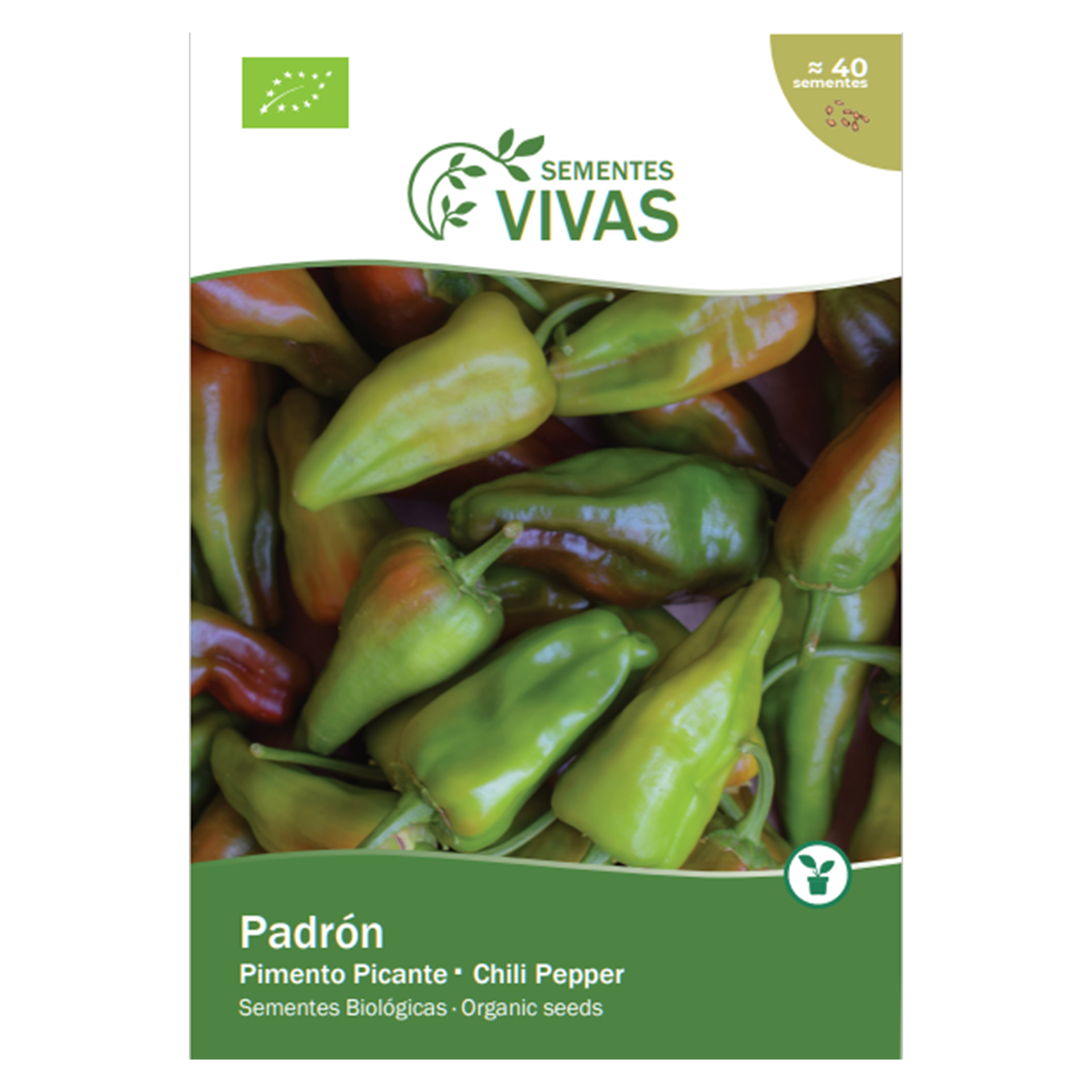 Pimento Padron Bio 0,5 G SEMENTES VIVAS
