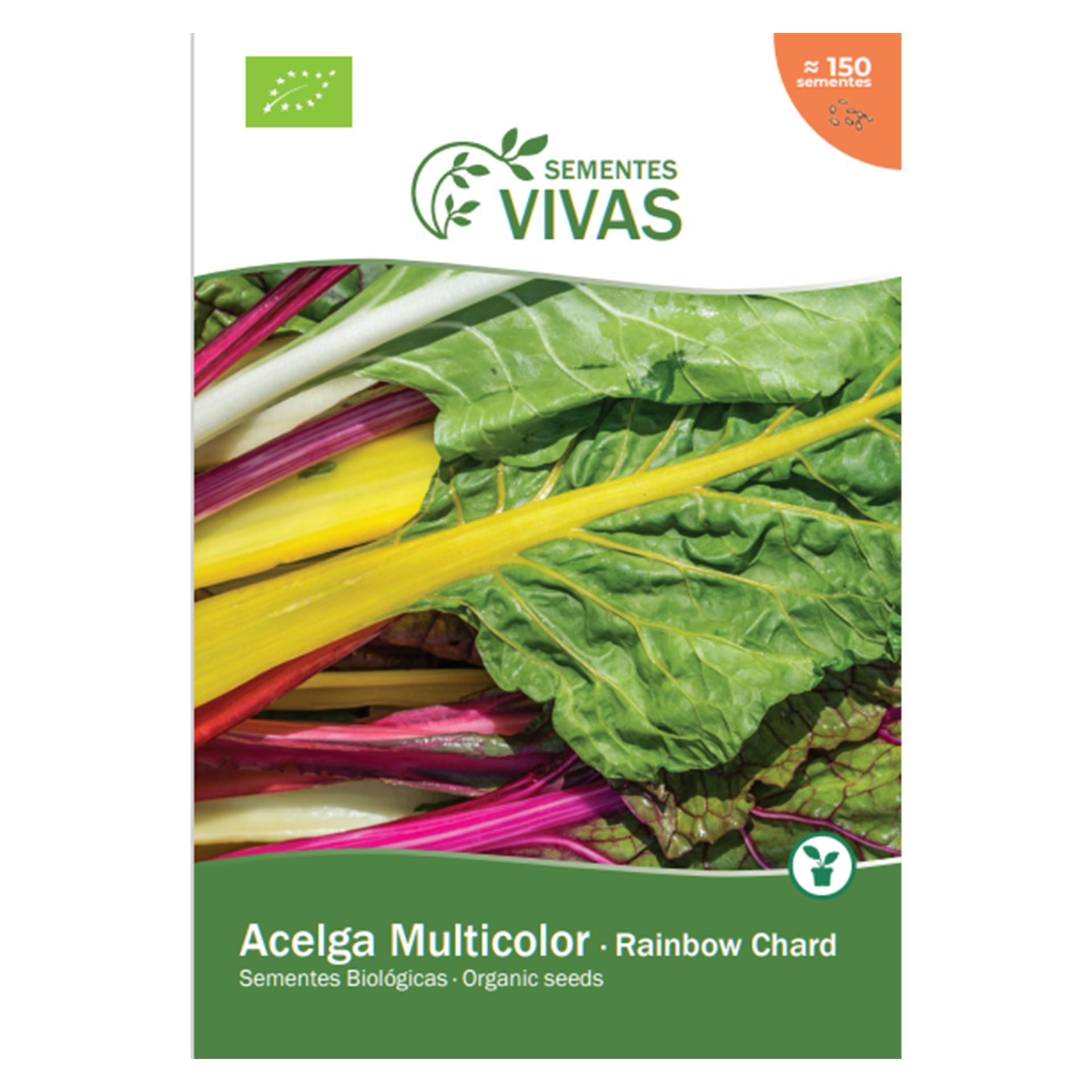 Alcega Rainbow Chard 3 G SEMENTES VIVAS