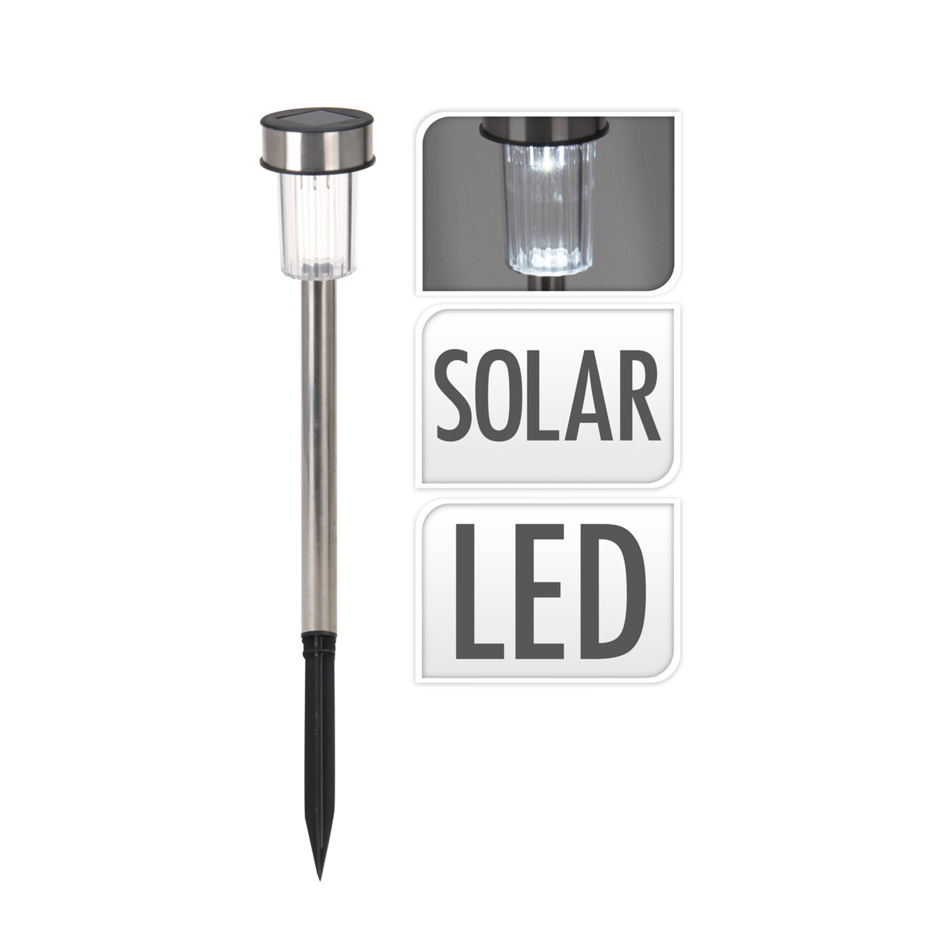 Estaca Solar Inox 33 CM 7 UN PROGARDEN