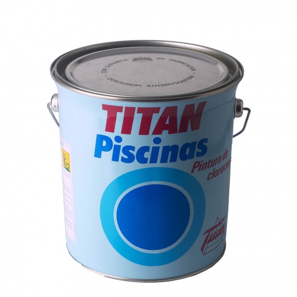 Piscinas pintura Cloroc azul 4L TITAN