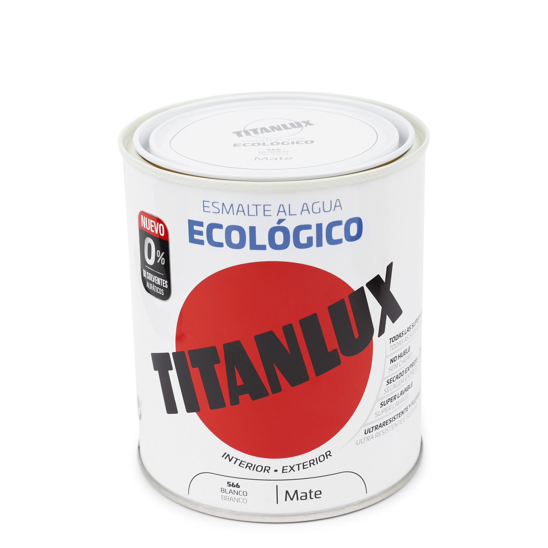 Esmalte ecológico satinado branco 750ML TITANLUX