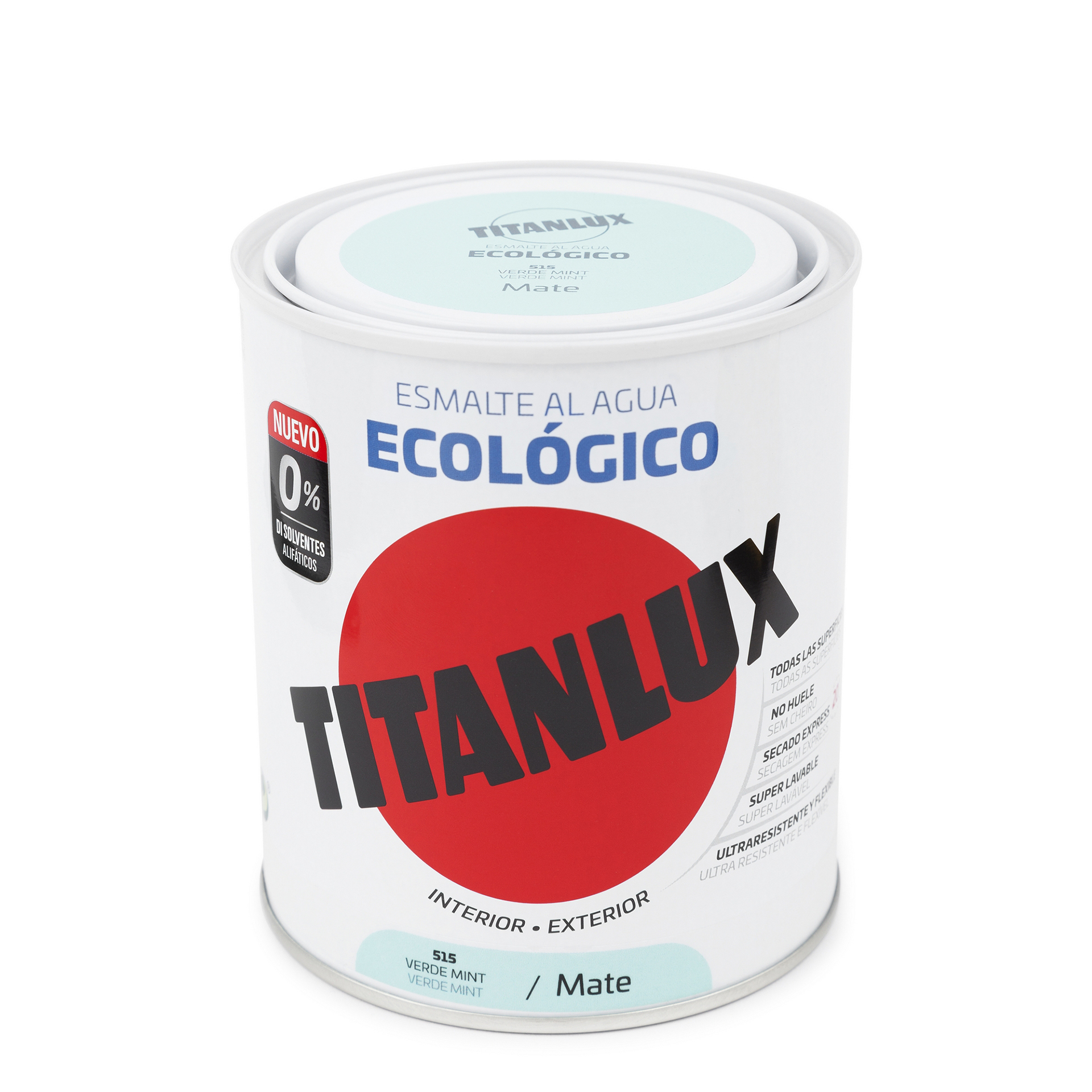 Esmalte ecológico sat verde mint 750ML TITANLUX