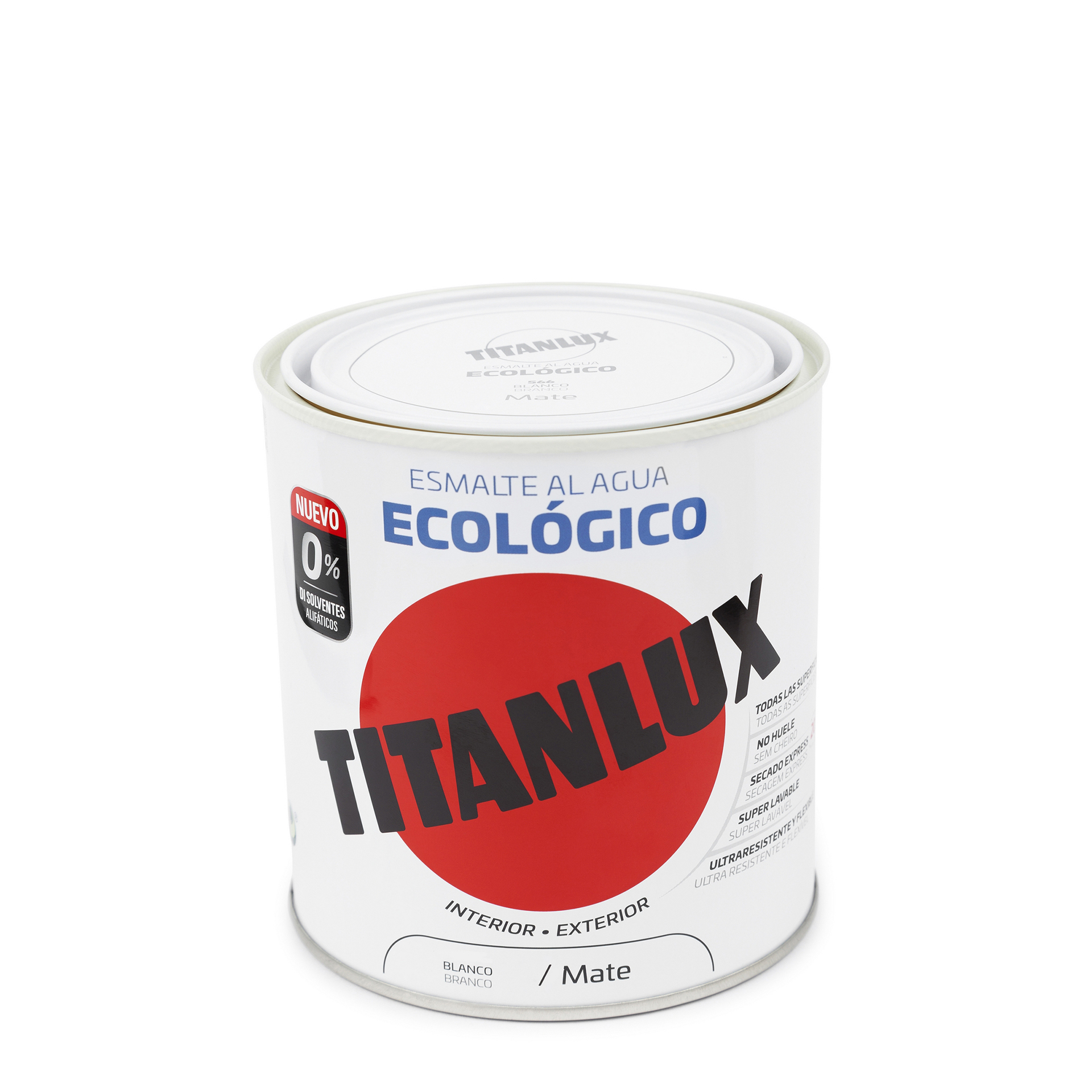 Esmalte ecológico satinado branco 250ML TITANLUX