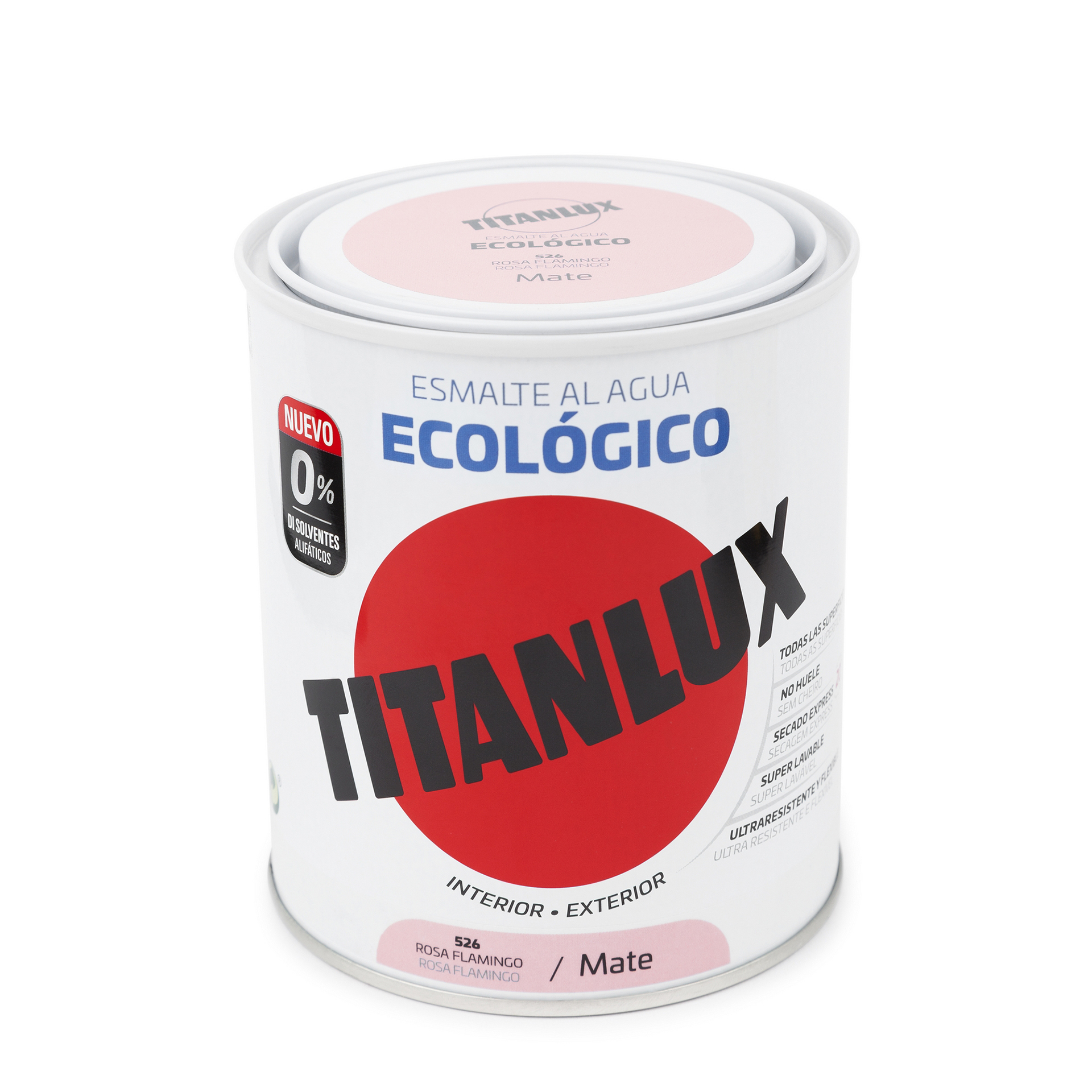 Esmalte ecológico satinado rosa 750ML TITANLUX