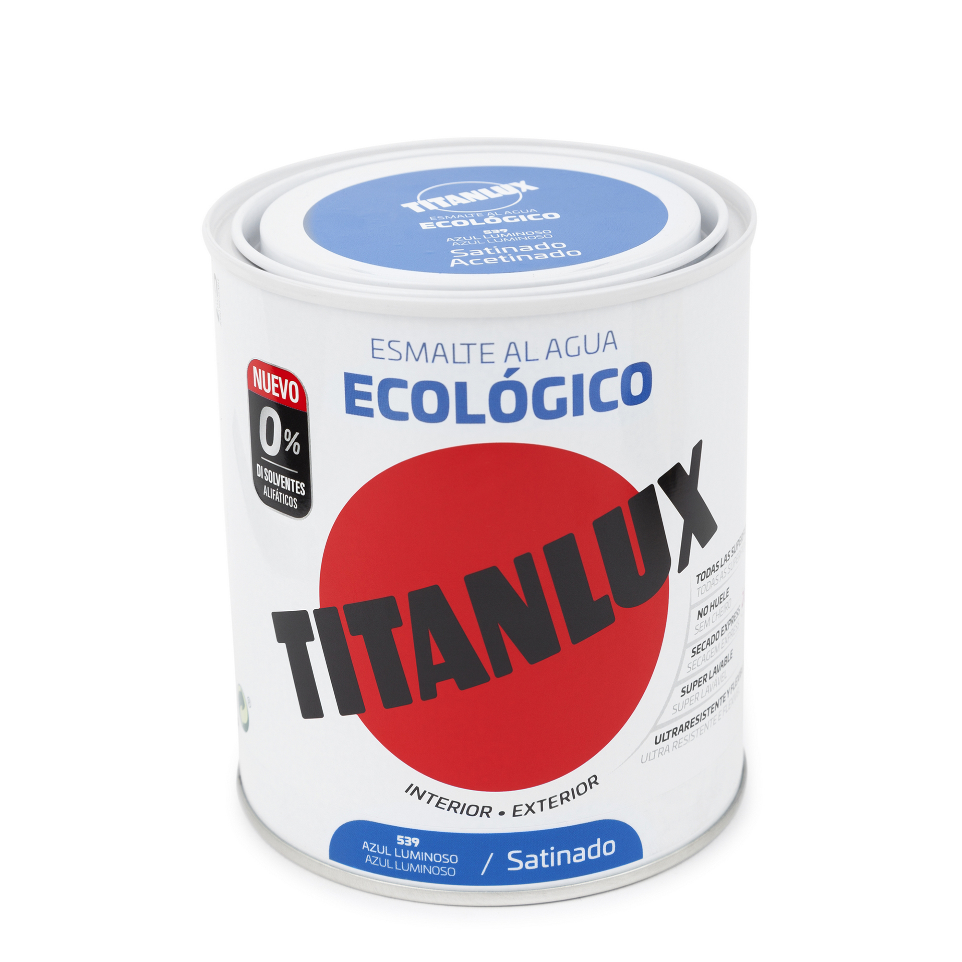 Esmalte ecológico sat azul luminoso 750ML TITANLUX