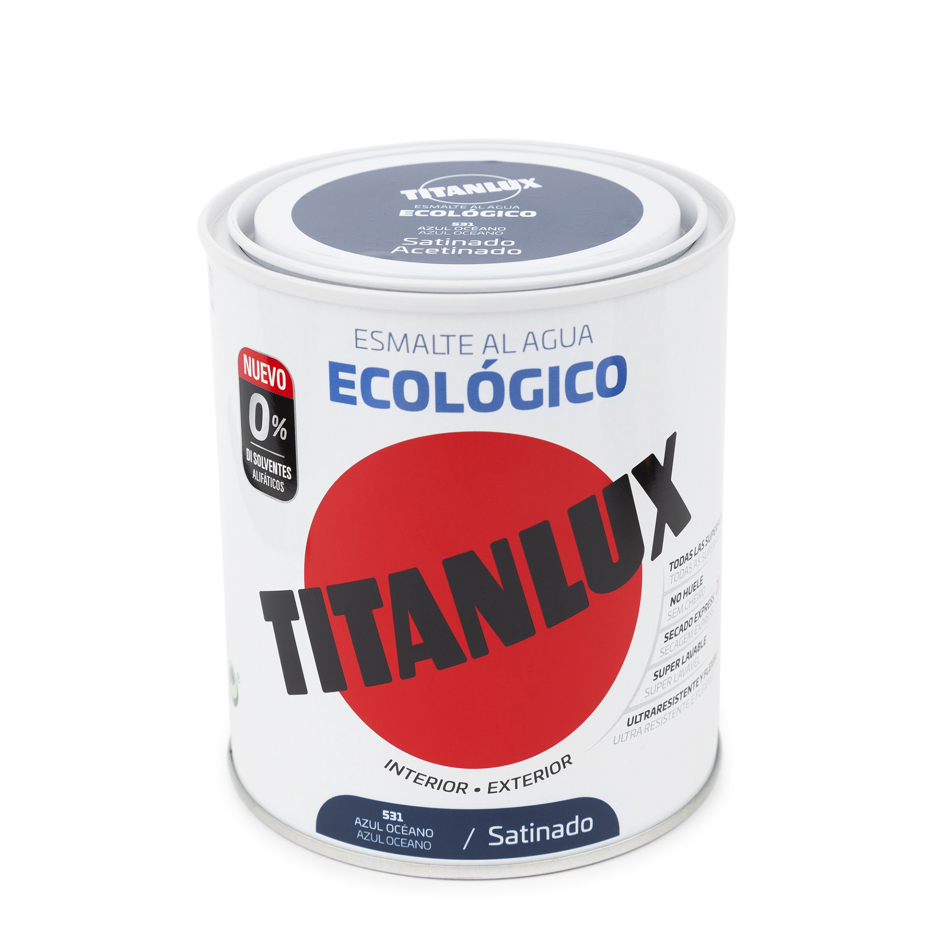 Esmalte ecológico sat azul oceano 750ML TITANLUX