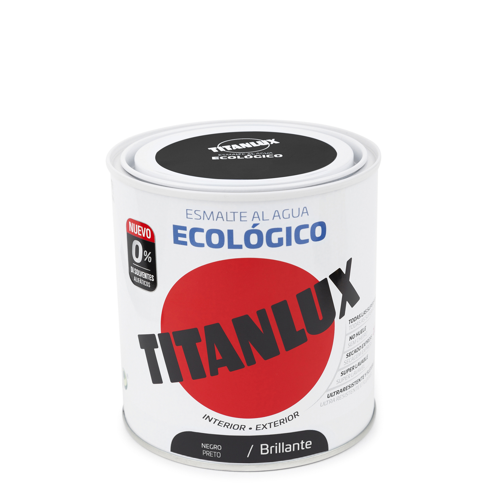 Esmalte ecológico brilhante preto 250ML TITANLUX