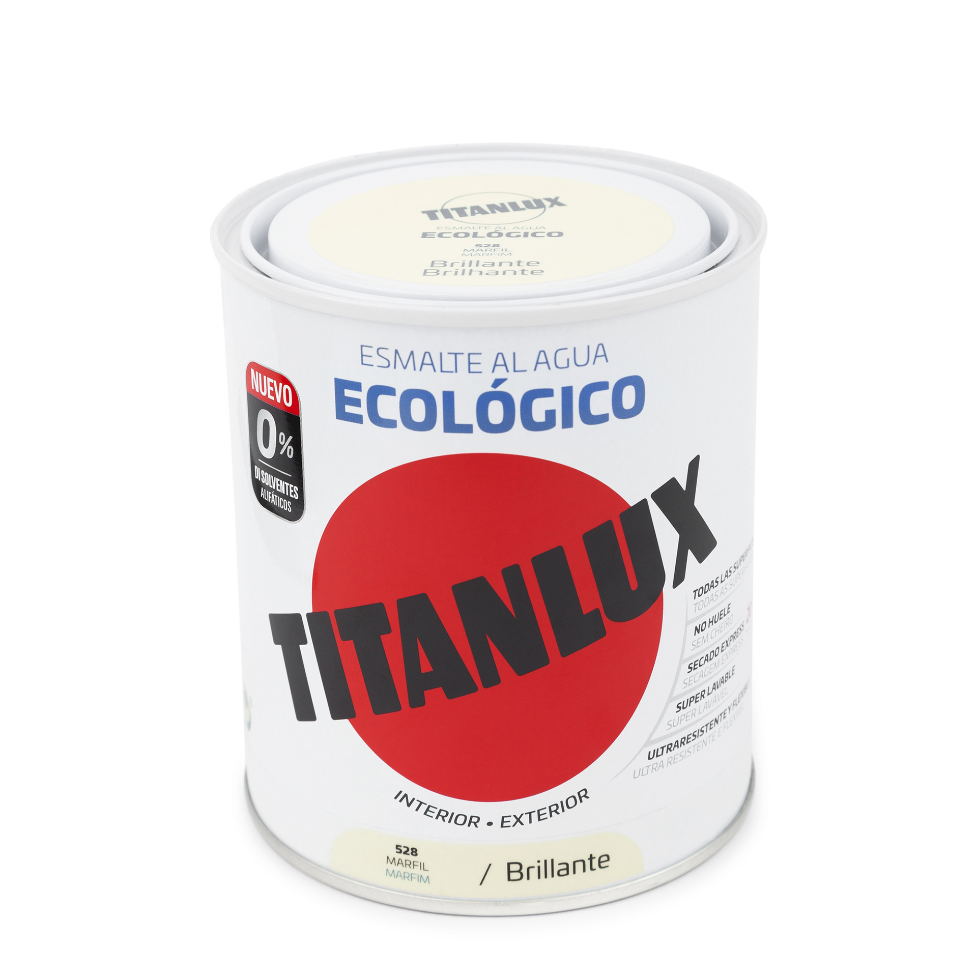 Esmalte ecológico brilhante marfim 750ML TITANLUX