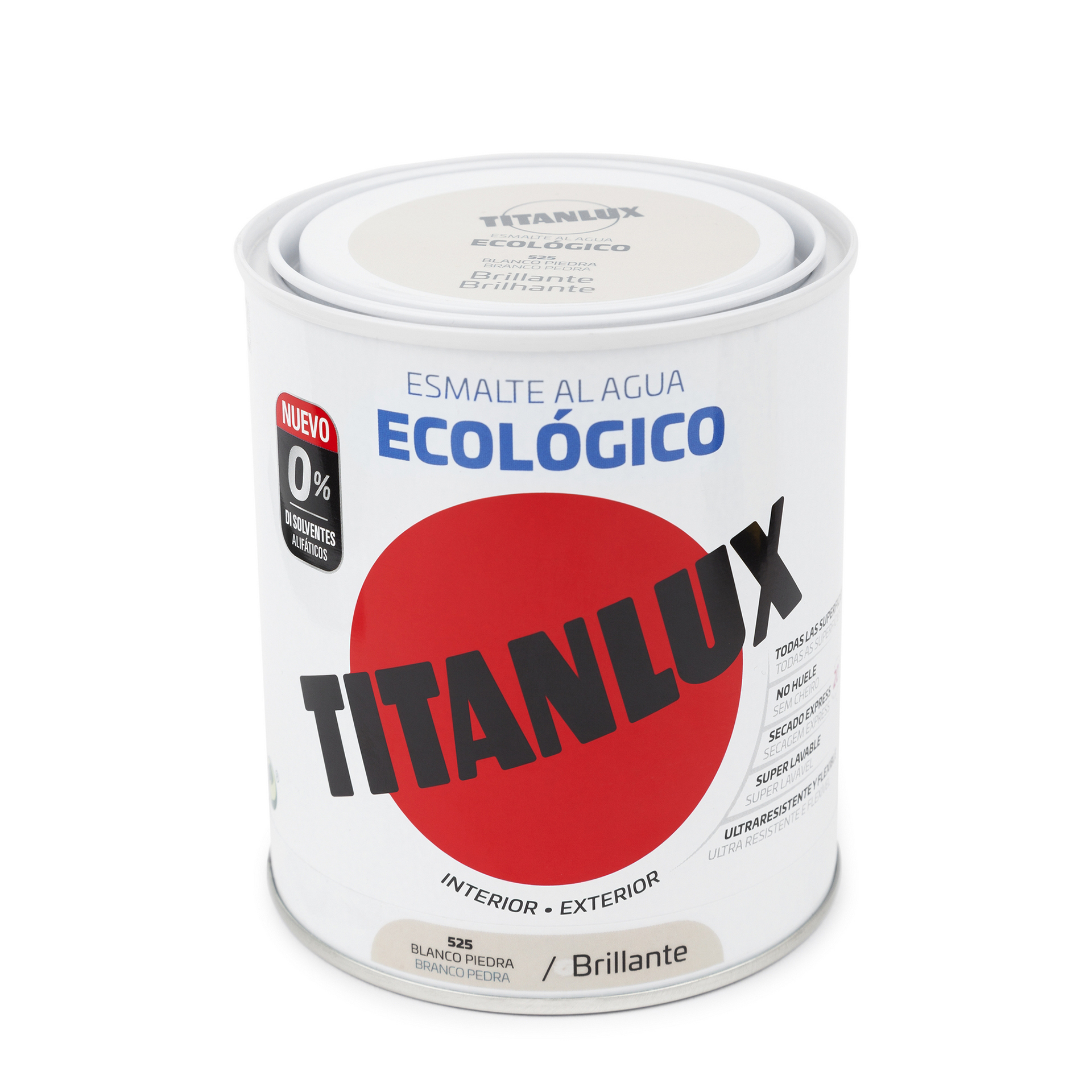 Esmalte ecológico brilh branco pedr 750ML TITANLUX