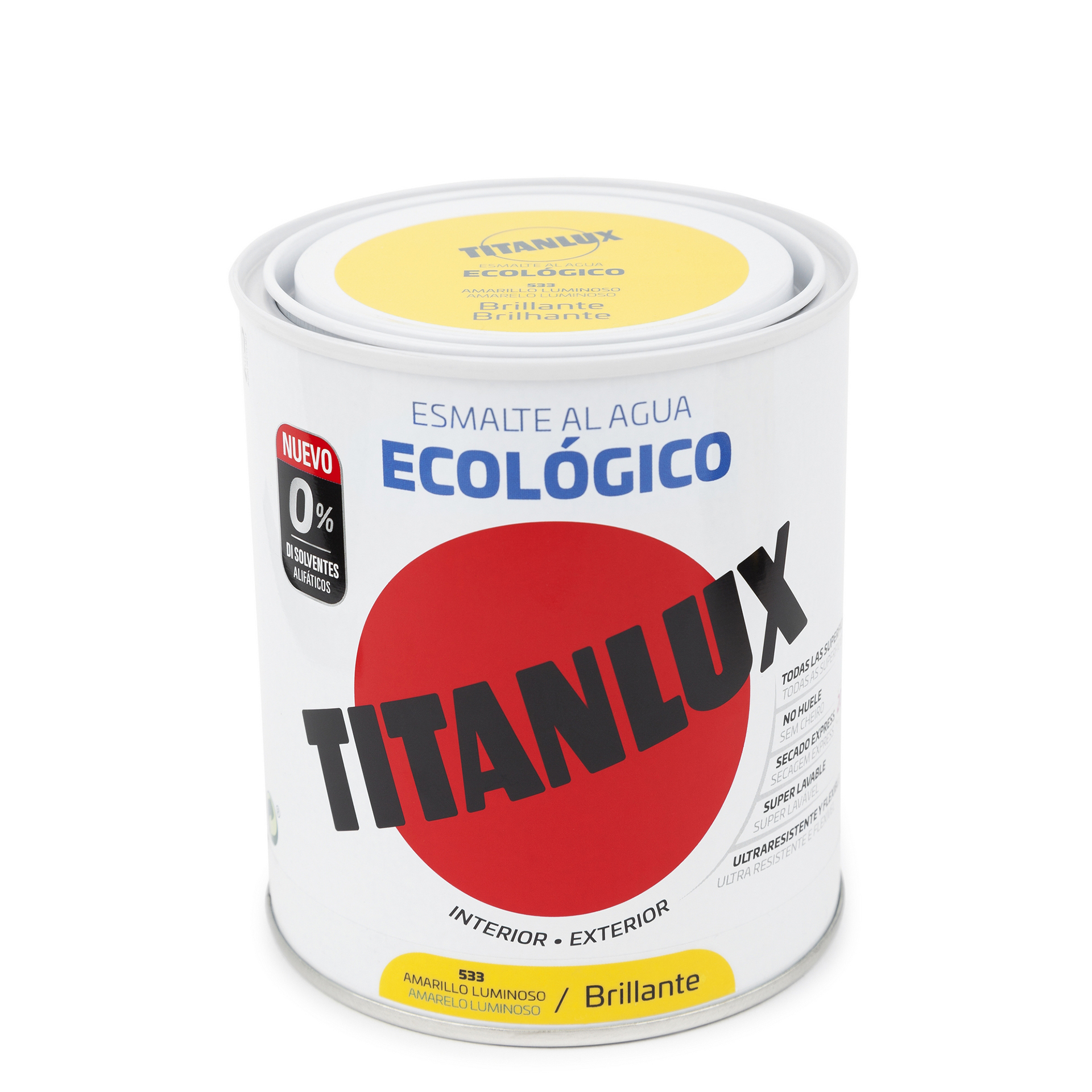 Esmalte ecológico brilhante amarelo 750ML TITANLUX