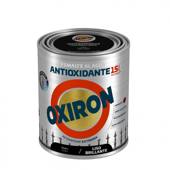 Esmalte direto ferr liso brilh preto 750ML OXIRON