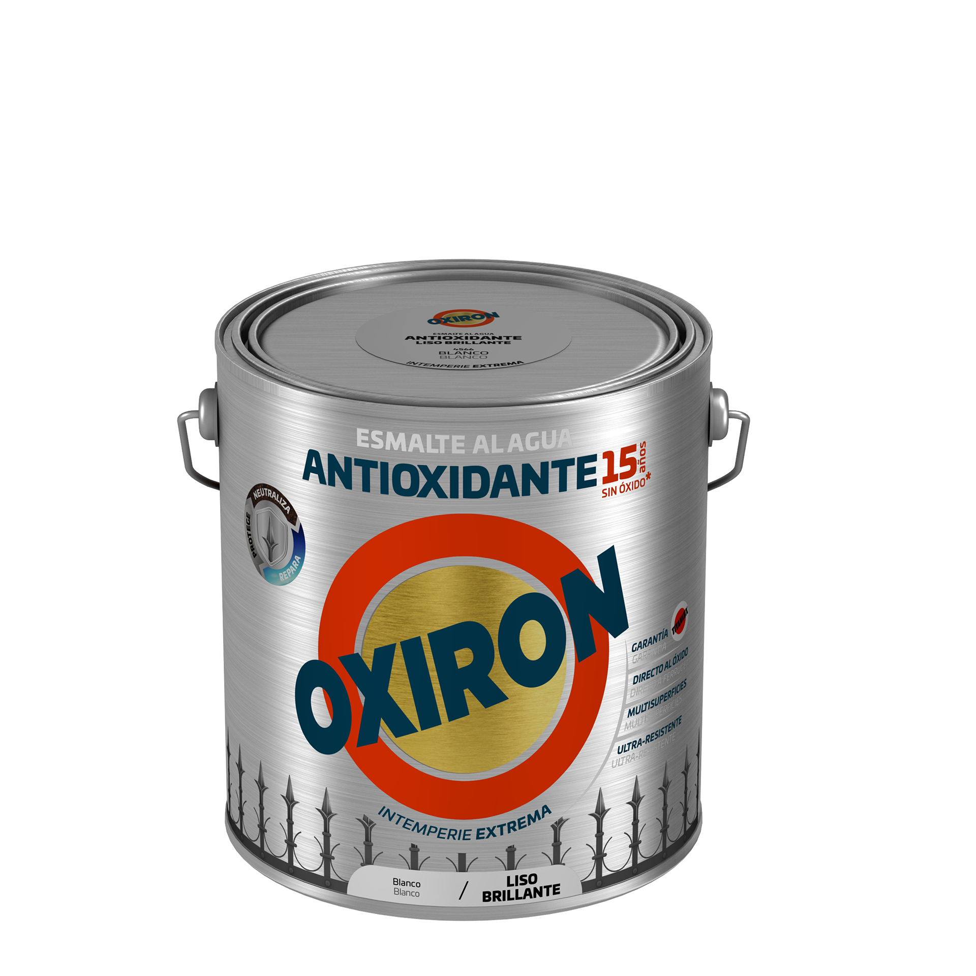 Esmalte direto ferr liso brilh branco 250ML OXIRON