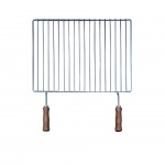 Grelha Churrasco Zinco Com 2 Pegas de Madeira 58X3